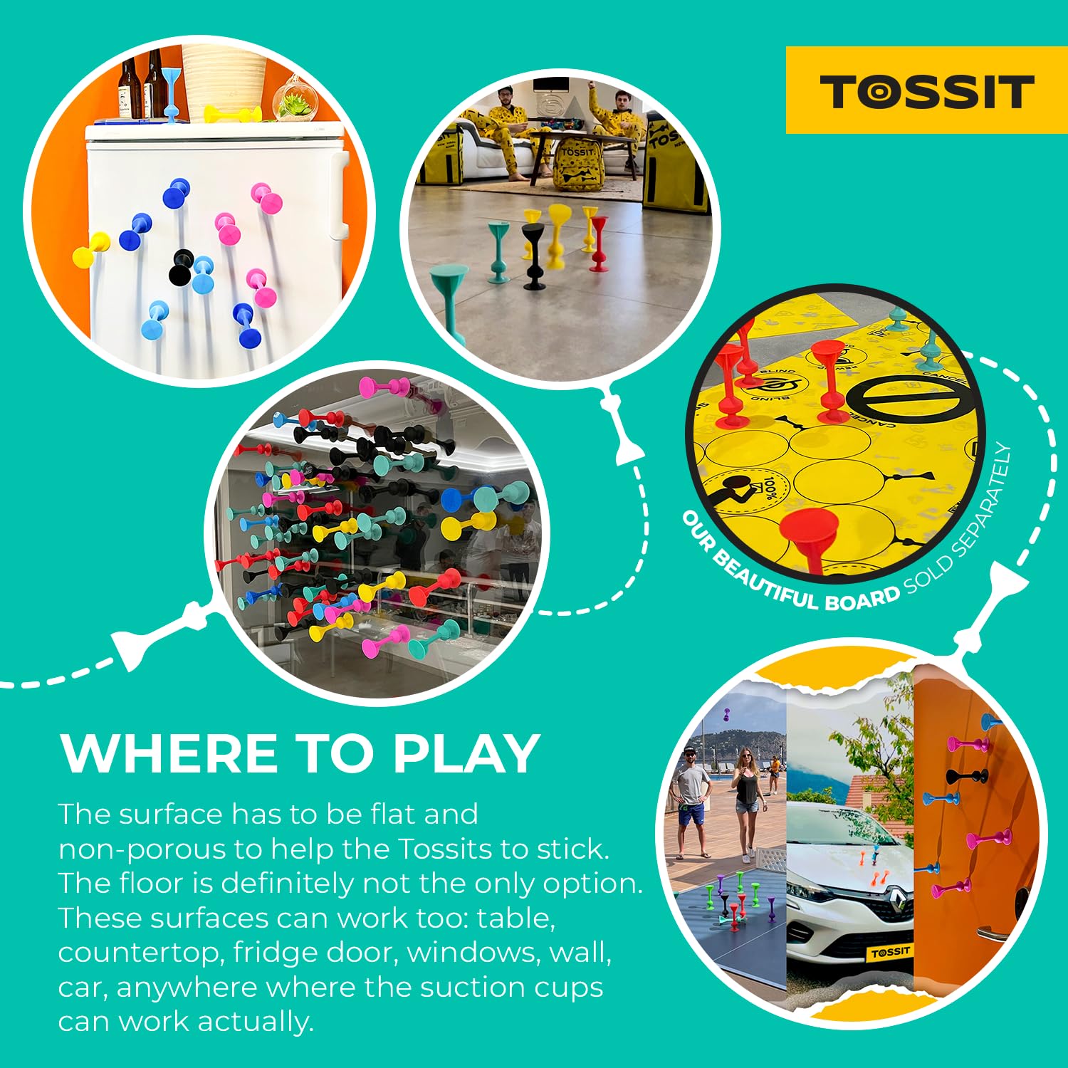 TOSSIT Suction Cup Darts, Toss Game Perfect Family and Party, Silicone Throwing Game for Backyard Indoor and Outdoor Fun - Image 4