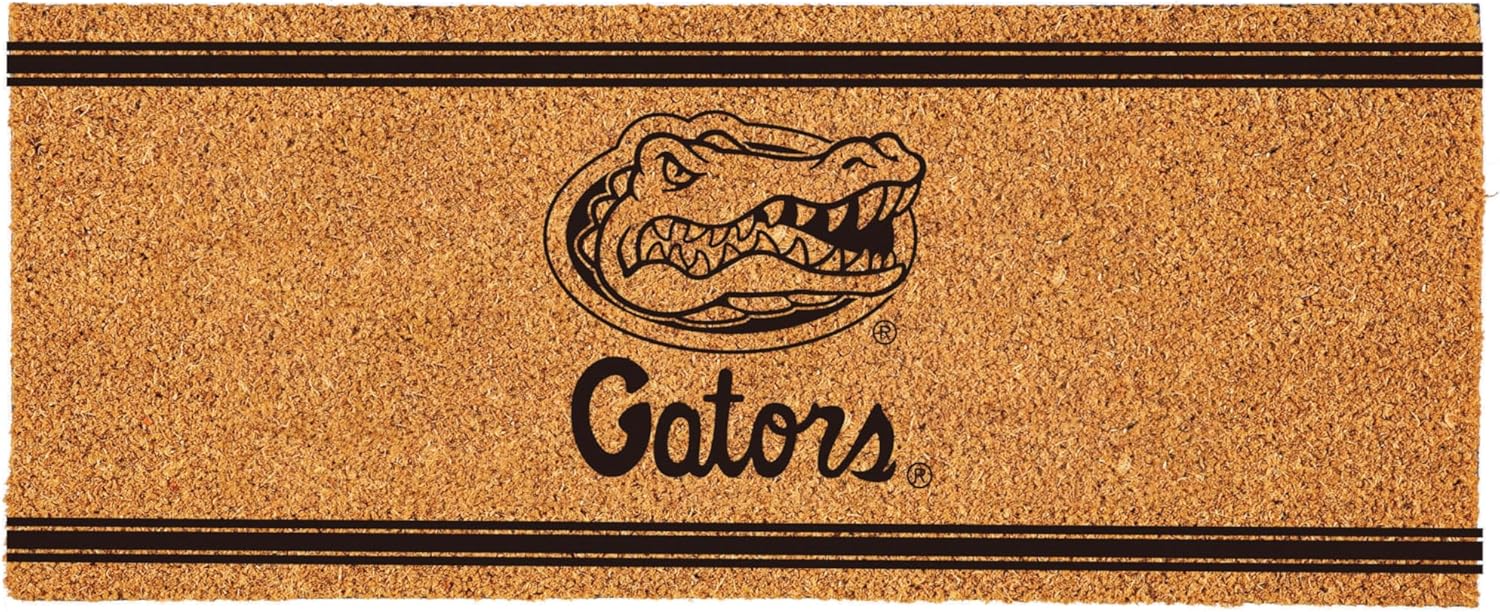 Team Sports America NCAA University of Florida College Personalized Coir Door Mat, 18 x 30 Inches Custom Name Doormat, Front Door Welcome Mats