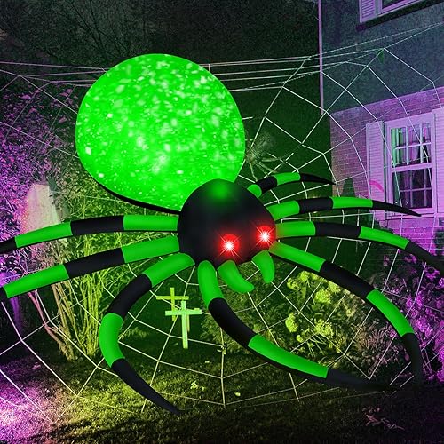 Miniatura 9 de Inflables de Navidad de 12 pies de largo, decoraciones para exteriores, inflables de Papá Noel en trineo de renos, luces LED integradas,