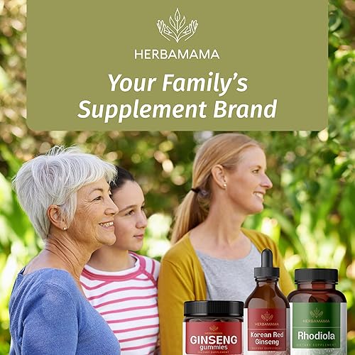 Miniatura 8 de HERBAMAMA Panax - Tintura de raíz de ginseng – Apoyo inmunológico y general con suplemento de ginseng rojo coreano – Gotas de hierbas veganas, sin