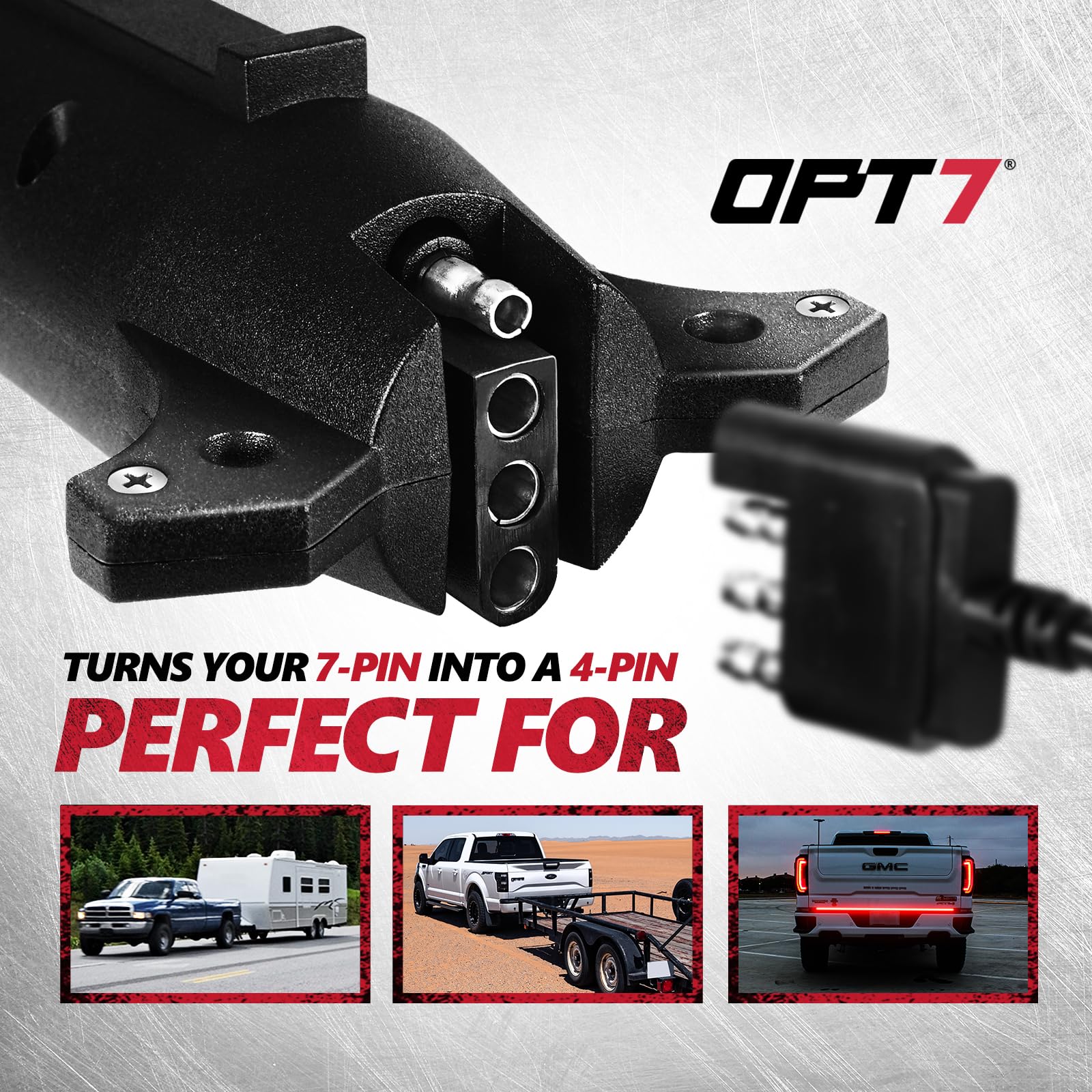 Snapklik OPT7 7 Pin To 4 Pin Trailer Adapter Snapklik opt7 7 pin to 4 pin trailer adapter