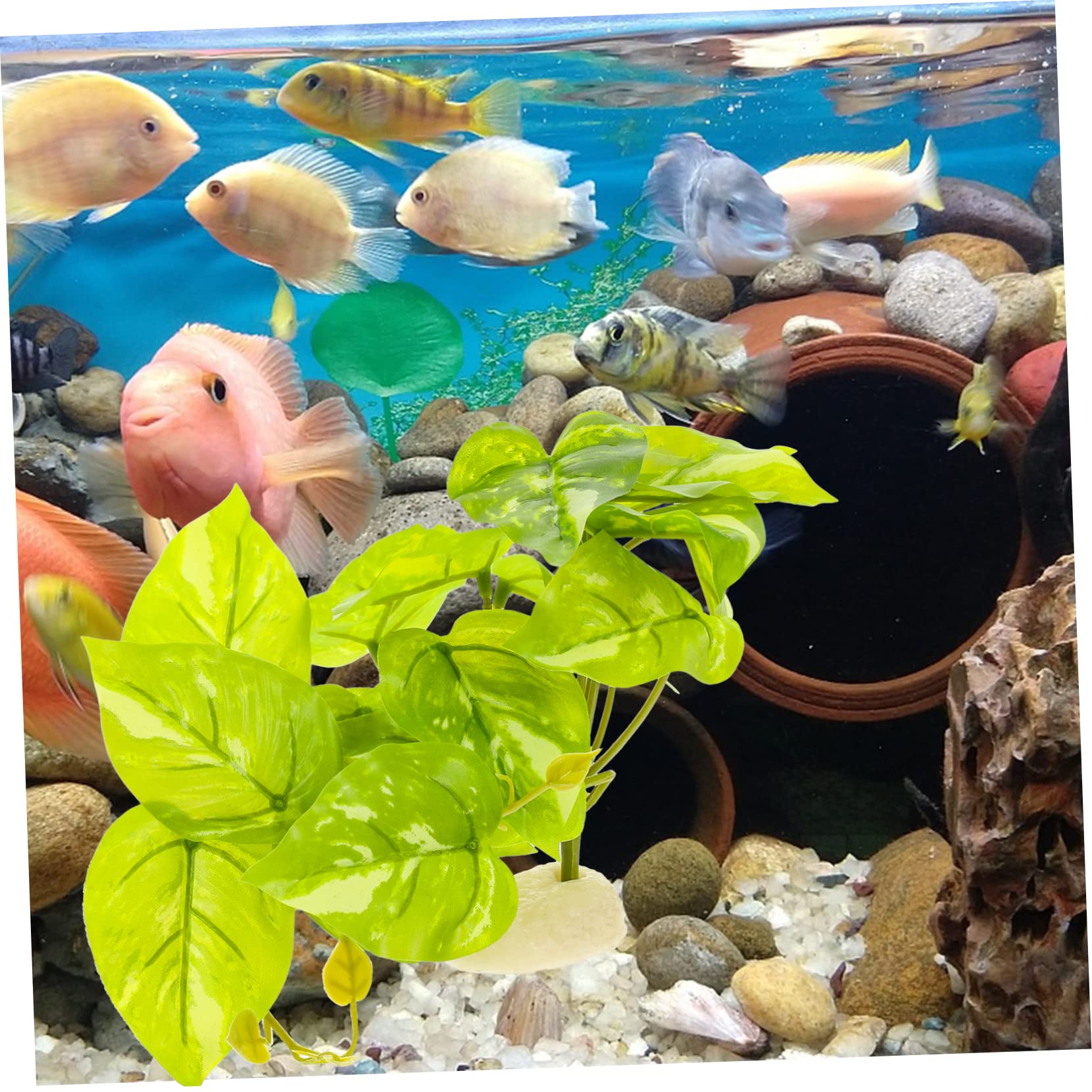 5kawałki Sztuczna Roślina Do Terrarium Dla Gadów Dekoracja Roślinna z Żywicy Naturalny Wygląd Idealna Do Akwarium i Terrarium Ornament Dla Zwierząt Ozdoba