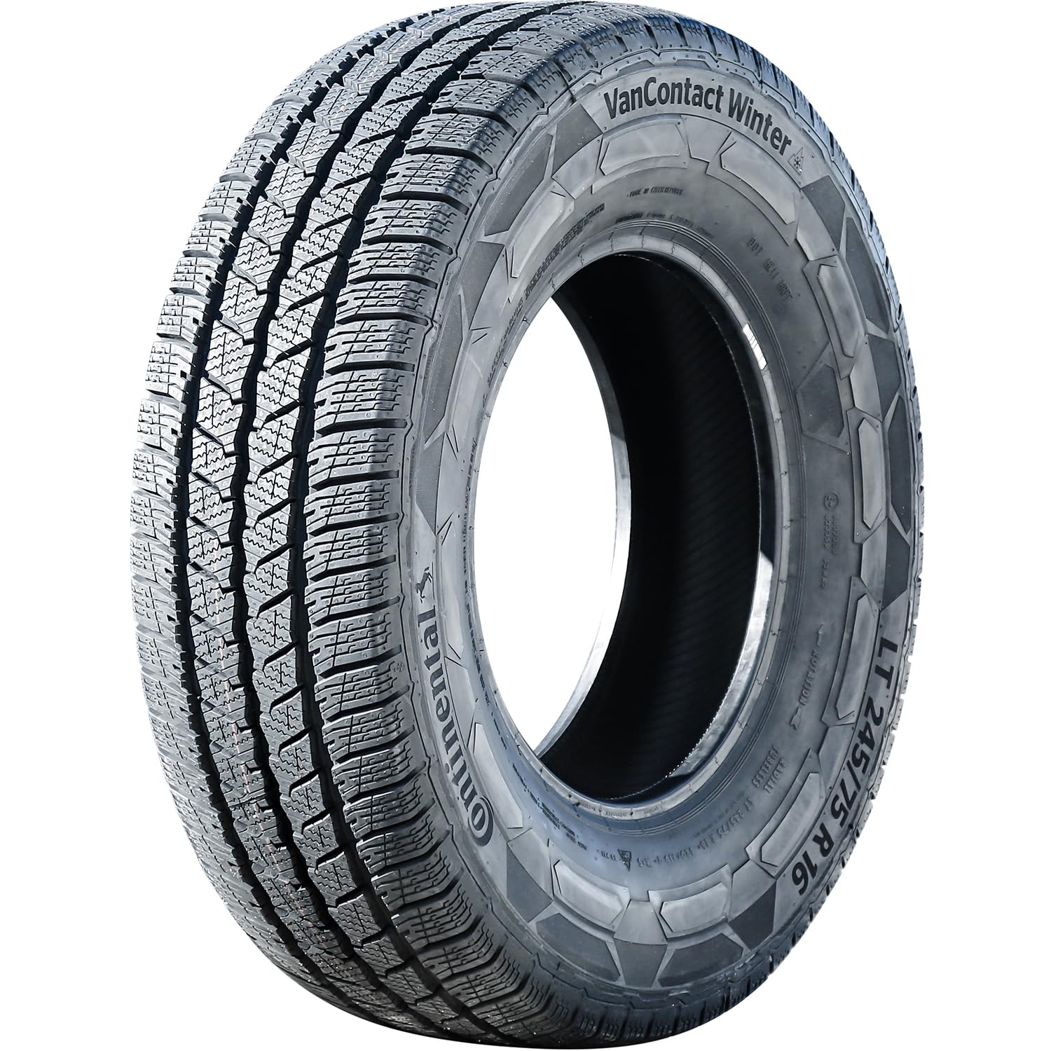 Continental VanContact Winter Highway Light Truck Radial Tire-LT245/75R16 245/75/16 245/75-16 120/116Q Load Range E LRE 10-Ply BSW Black Side Wall