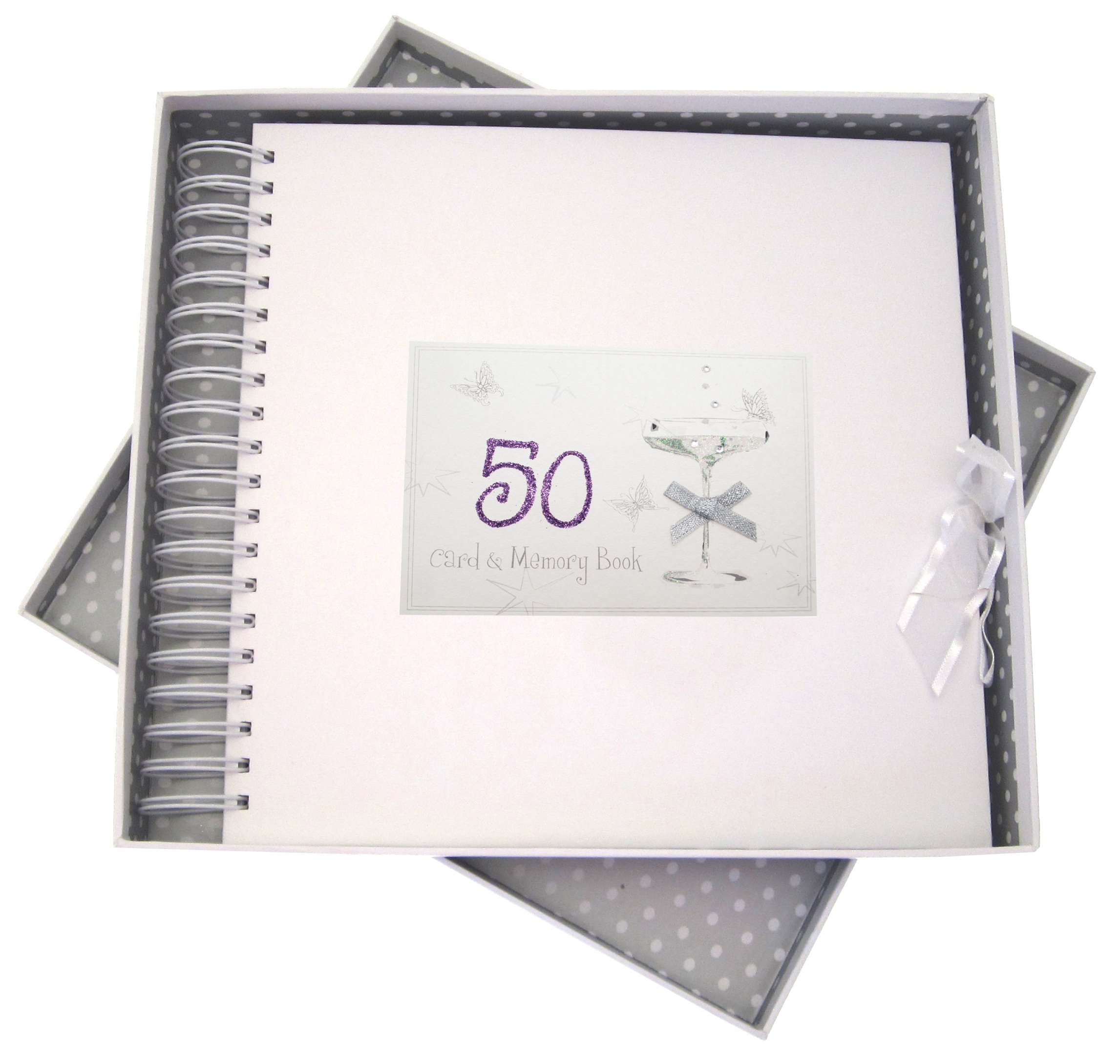 White Cotton Cards 50e Anniversaire, Livre D'or, Seau à