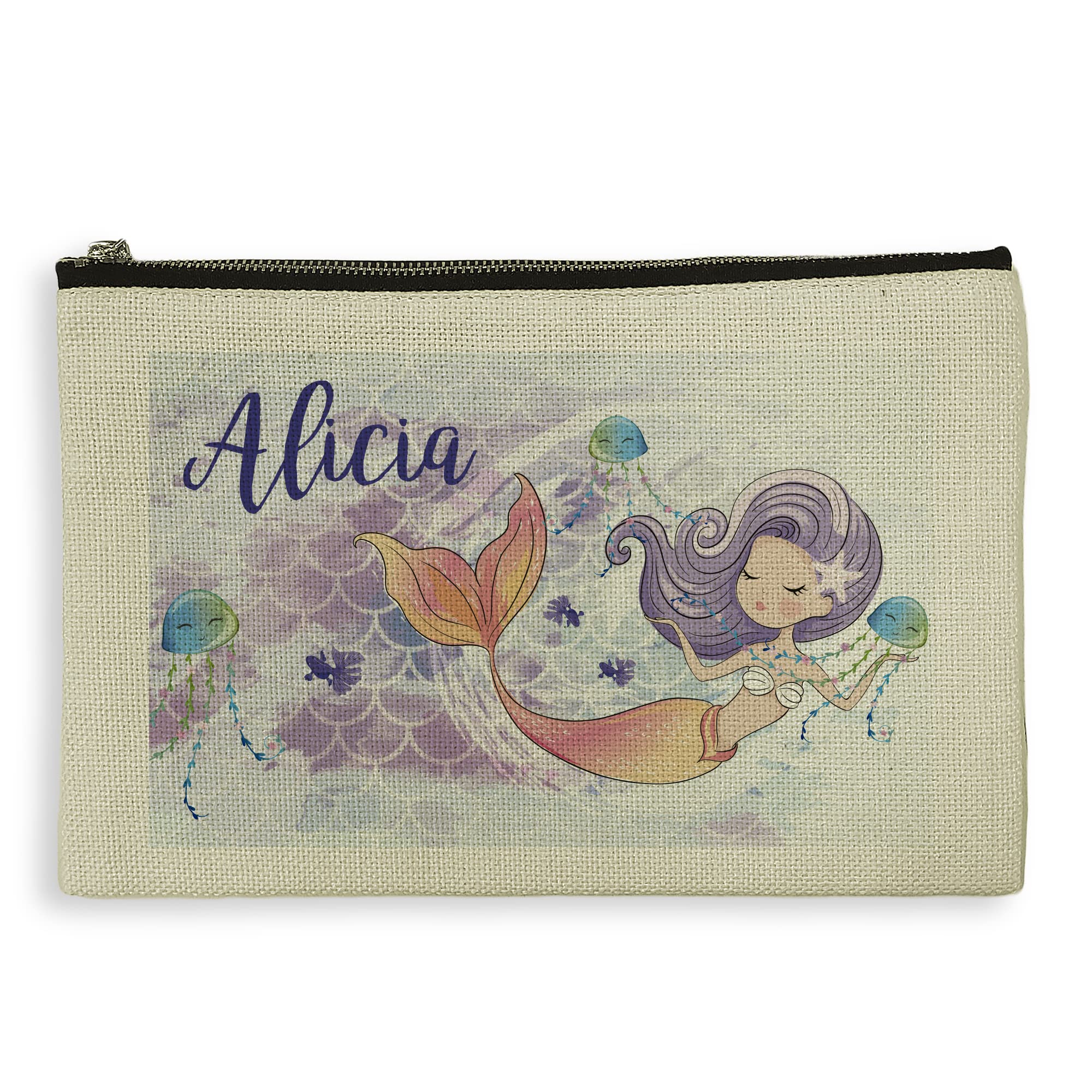 LolaPix Neceser niño Colegio. Estuche Personalizado niños. Bolsa Aseo. Regalo Original para niños. Personalizable. Bolsa con Cremallera. 15 x 24 cm. Varios diseños. Neceser Tela.