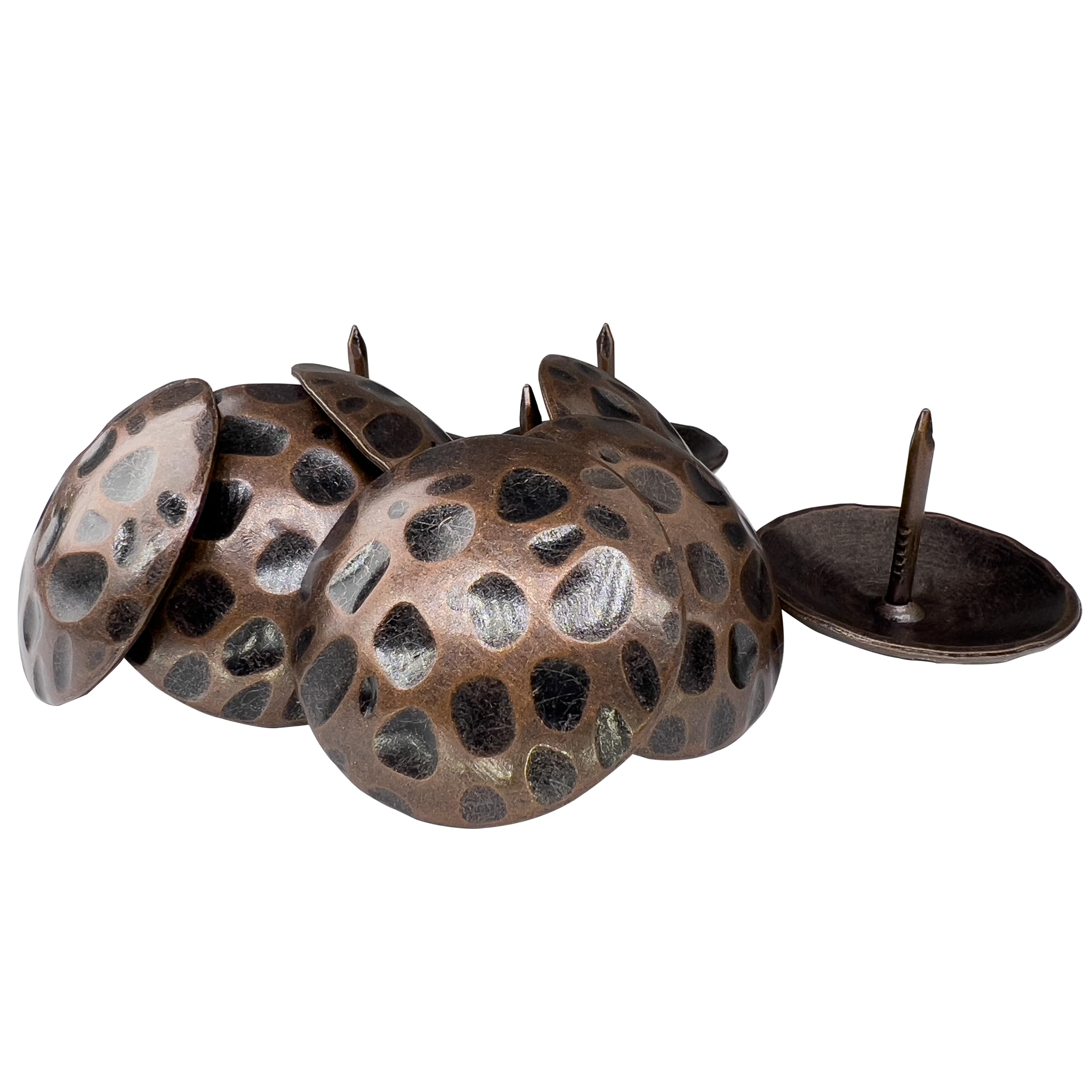 50 Pack - 1.5 Inch Iron Clavos - Decorative Nails - Copper - Upholstery Tacks - Clavos - Antique Decorative Rustic Nails for Wood, Decorative Door Studs, Farm Barn Door, Furniture Nails