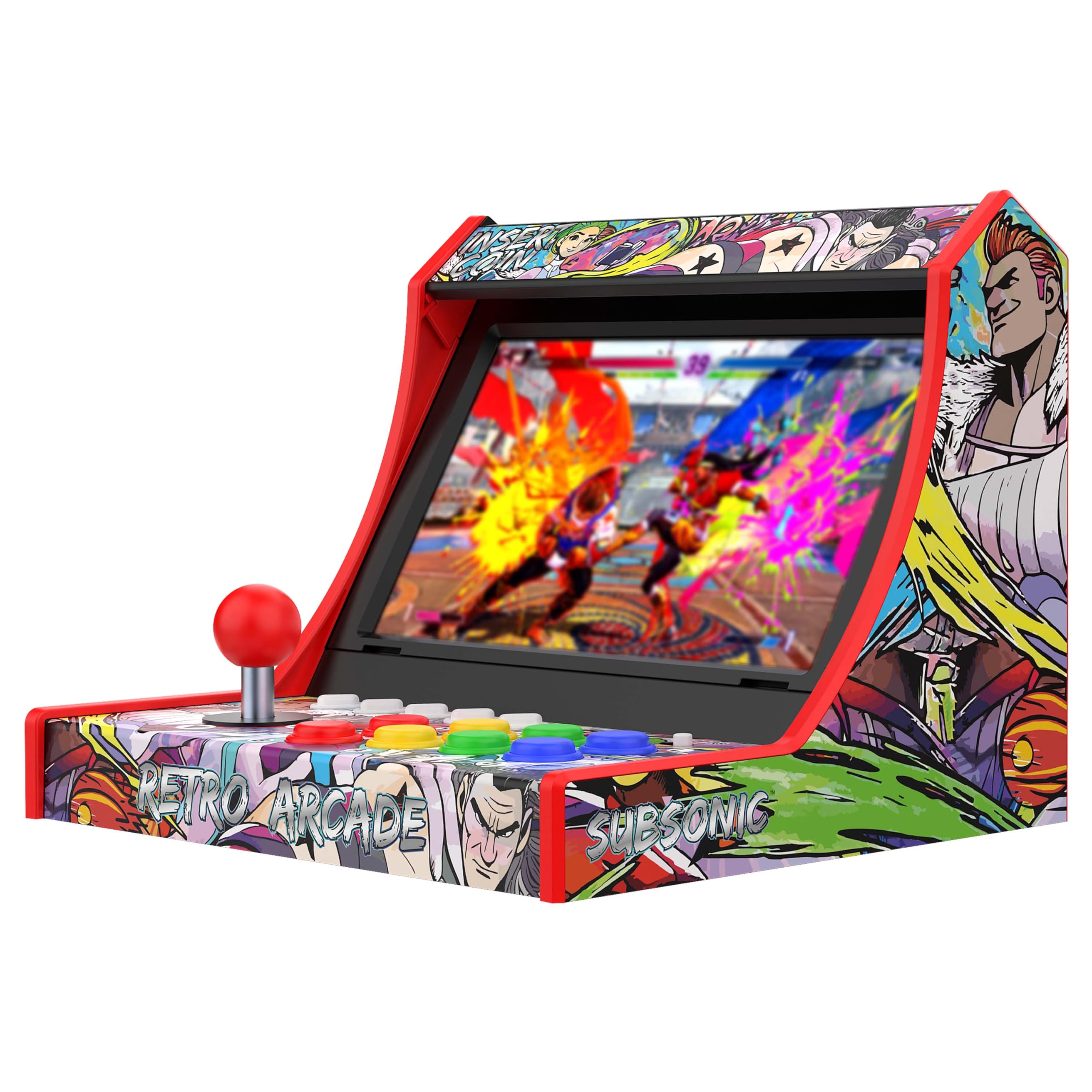 Subsonic - Mini máquina recreativa para Switch 2, Switch OLED y Switch – Base de conexión para consola Nintendo con joystick y 8 botones para convertir la consola Nintendo en una máquina recreativa