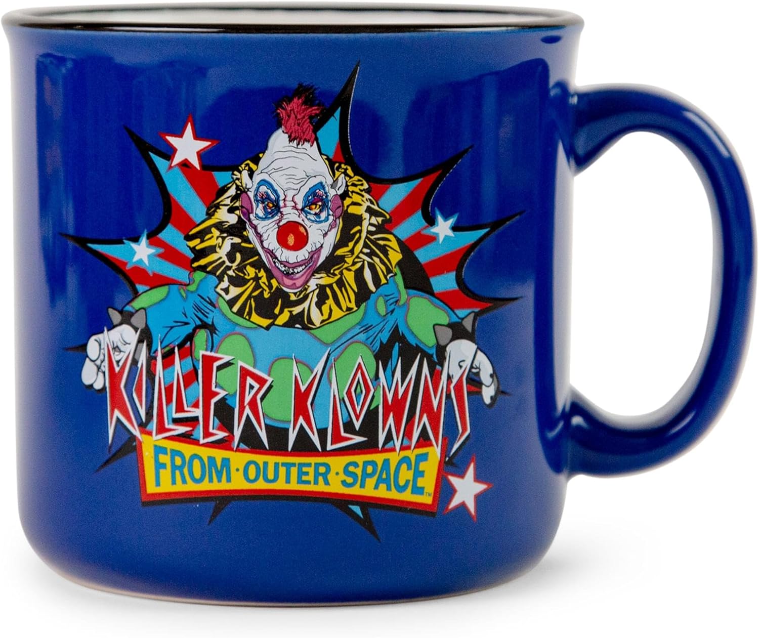 Silver Buffalo Killer Klowns From Outer Space Jojo Ceramic Camper Mug | Large Coffee Cup For Tea, Espresso, Cocoa | Holds 20 Ounces