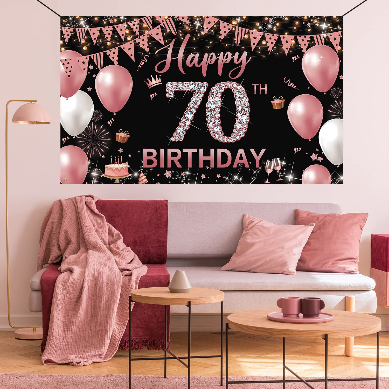 Eiurteao - 3 Cajas De Decoración De 70 Cumpleaños Para Hombres Y Mujeres, Cajas De Globos De