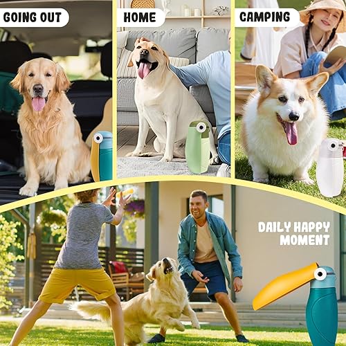 Miniatura 7 de Botella de agua portátil para perros, botella de agua para mascotas a prueba de fugas para cachorros, perros y gatos, botellas de agua de viaje para