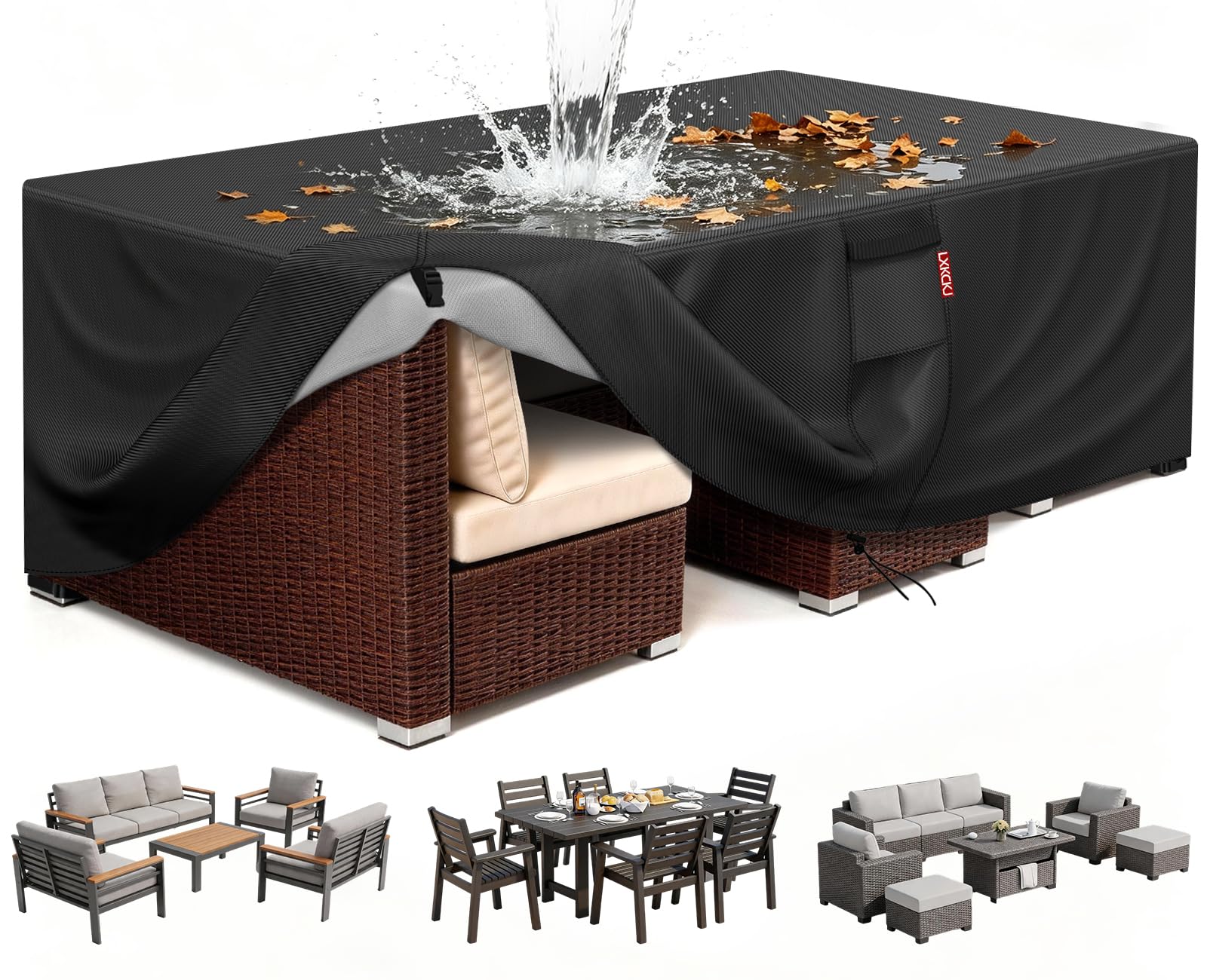 LXKCKJ Waterproof Outdoor Patio Furniture Cover UV and Dustproof