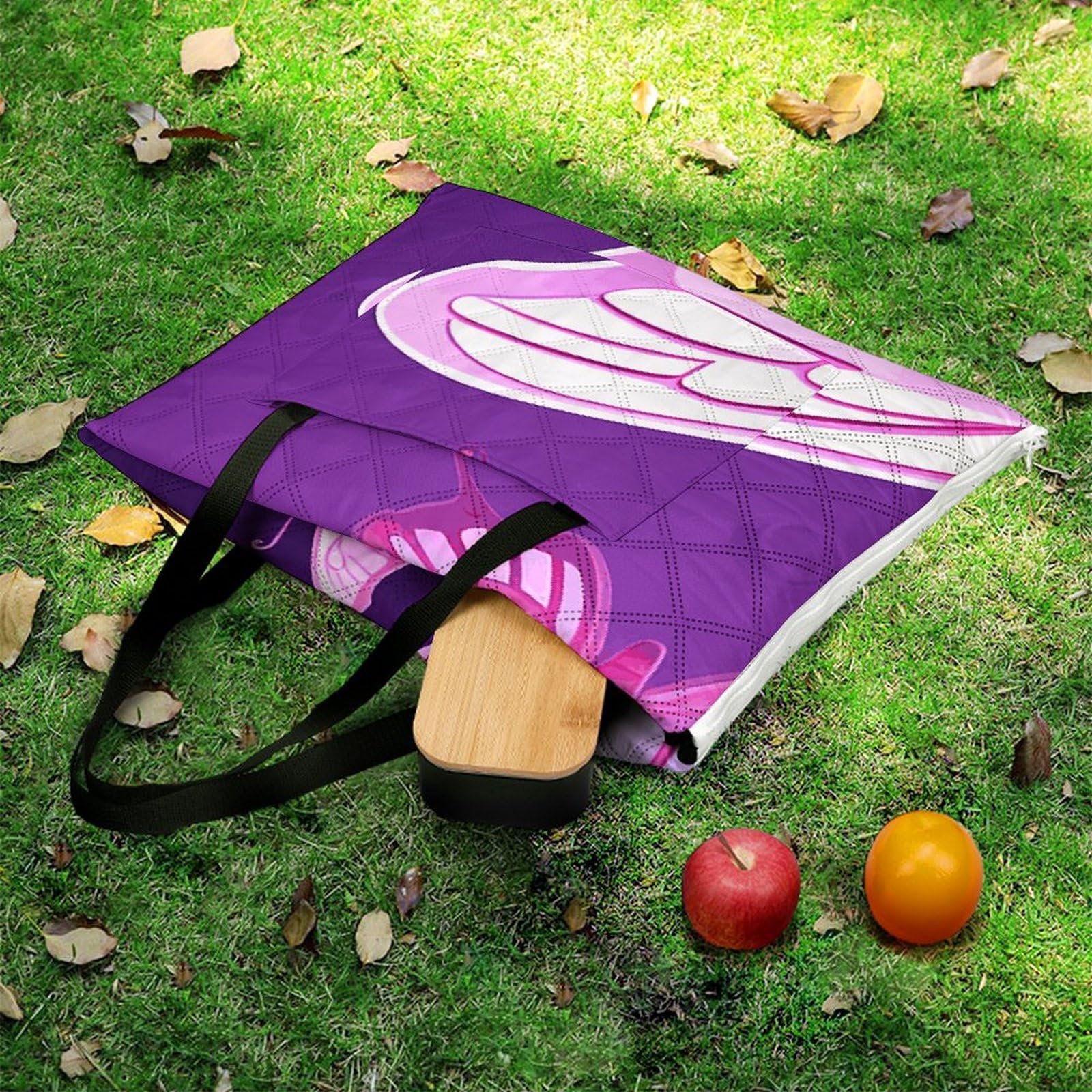 Manta de picnic y playa, manta de picnic portátil, grande, con estampado de mariposas, plegable, duradera, para playa, camping, césped, parque, accesorios