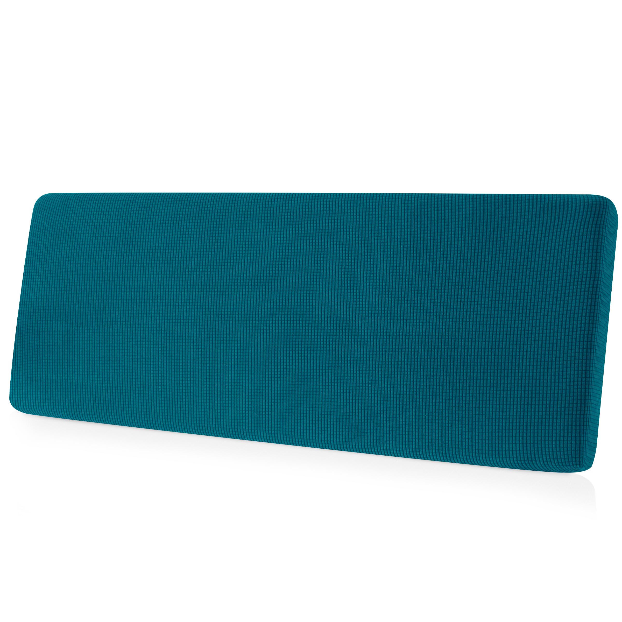 CHUN YI Stretch Sofa Seat Cushion Cover, Fitted Sofa Couch Cushion Covers Furniture Protector, Checks Jacquard Spandex Fabric (Sofa, Blue)