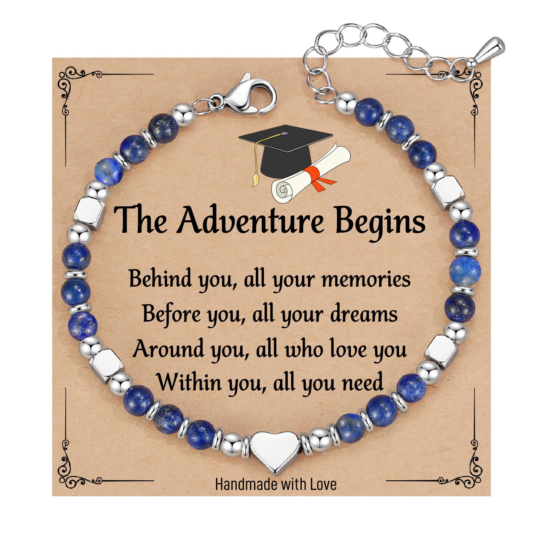 TONY & SANDY 2026 Graduation Gifts for Her, Graduation Bracelets for Women Girls Middle High School College Graduates