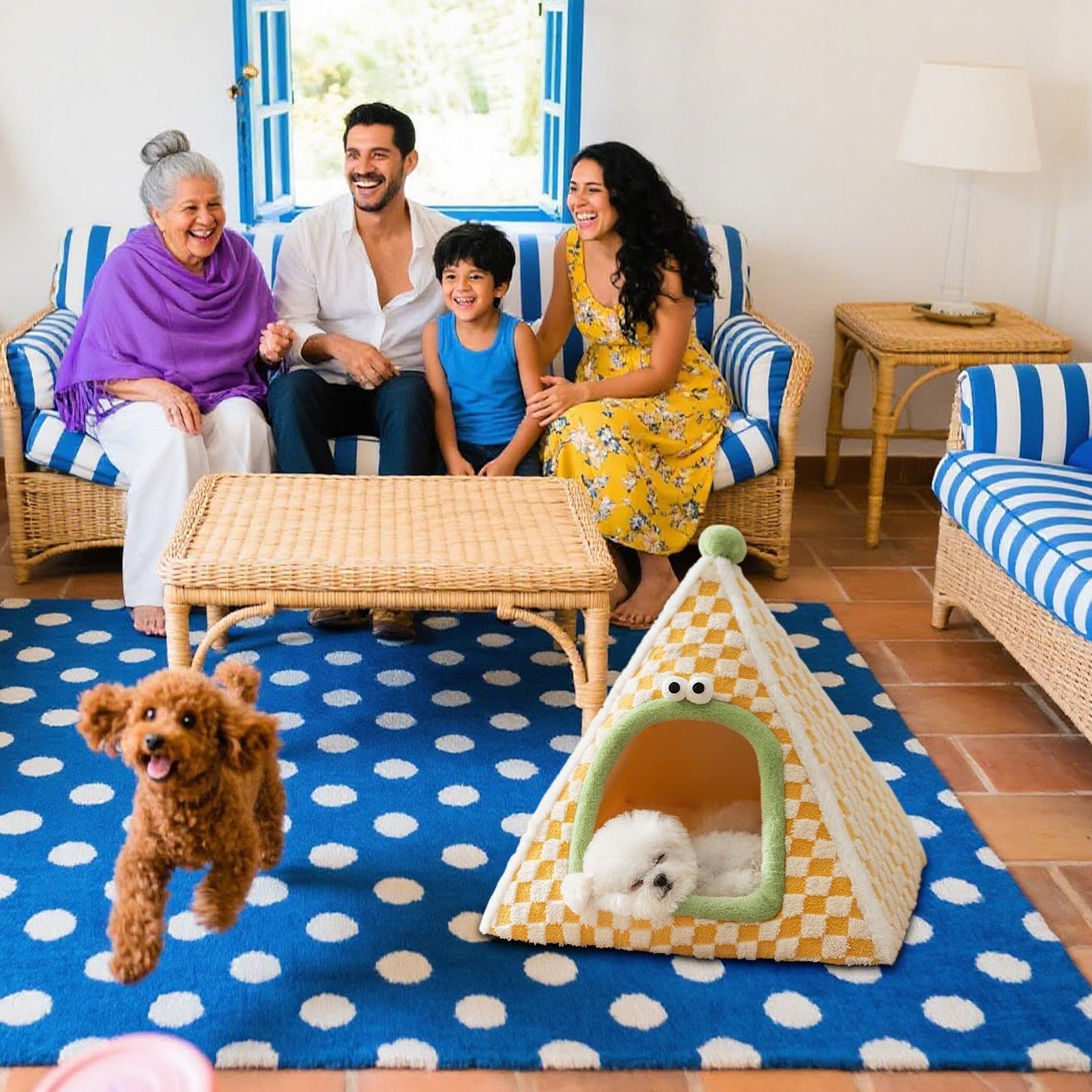Cuccia per gatti – Letto chiuso per animali domestici di piccola e media taglia, tenda calda per autunno e inverno, uso esterno
