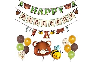 Pirese Teddy Bear Birthday Decorations: Beary First Birthday Party Supplies