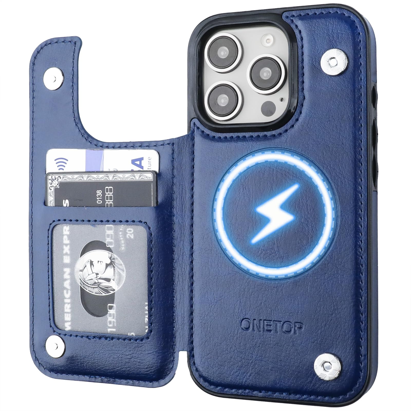 Étui portefeuille iPhone 16 Pro en cuir avec blocage RFID - 8
