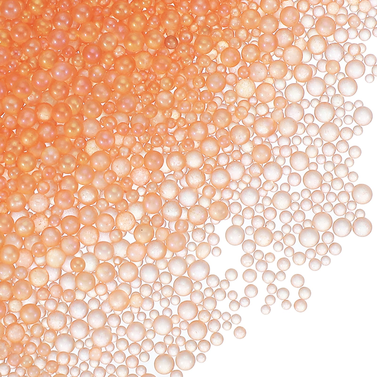 YELARXI Glass Bubble Beads, Tiny Iridescent Beads No Hole Mini Glass Bubble - Fitting for (DIY Crafting - Nail Art - Jewelry Making) 1-3mm &100g & Light Pink