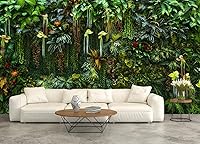 Vista 19 de Papel tapiz tropical de hojas de plátano verde, murales de plantas para dormitorio y sala de estar (no es autoadhesivo)