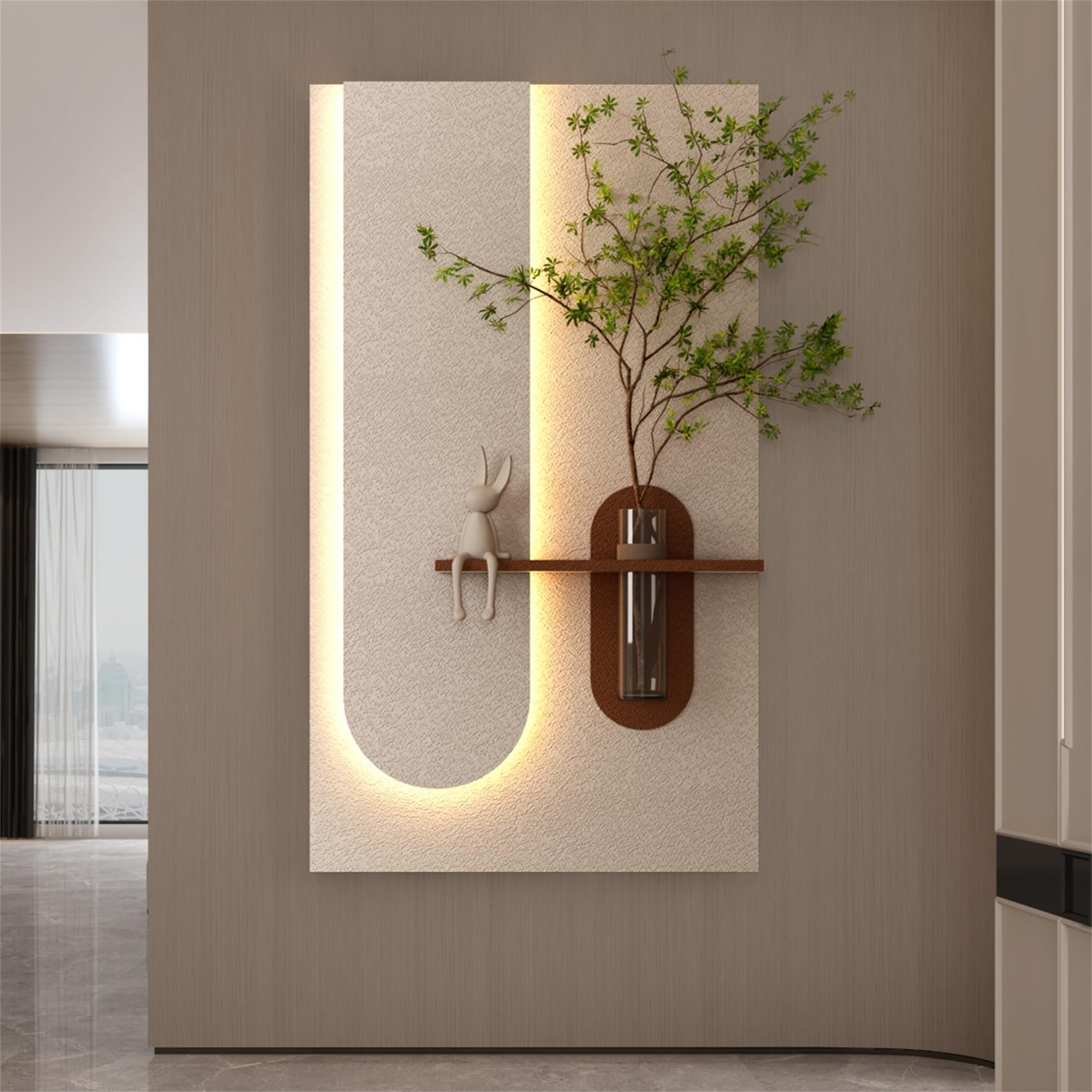 3Dアート　おしゃれ　インテリア プラデック ウッド　クラフト Amazon.com: LED Sandstone Wall Decor, 3D Wall Art Sculpture