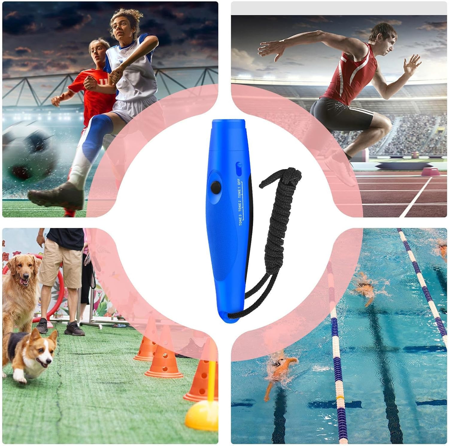 Electric Whistle - 3 Tone Clear Sound Loud,Hand Held Electric Whistle | for PE Class Expedition Car Travel Mountaineering Hiking Camping Pet Training