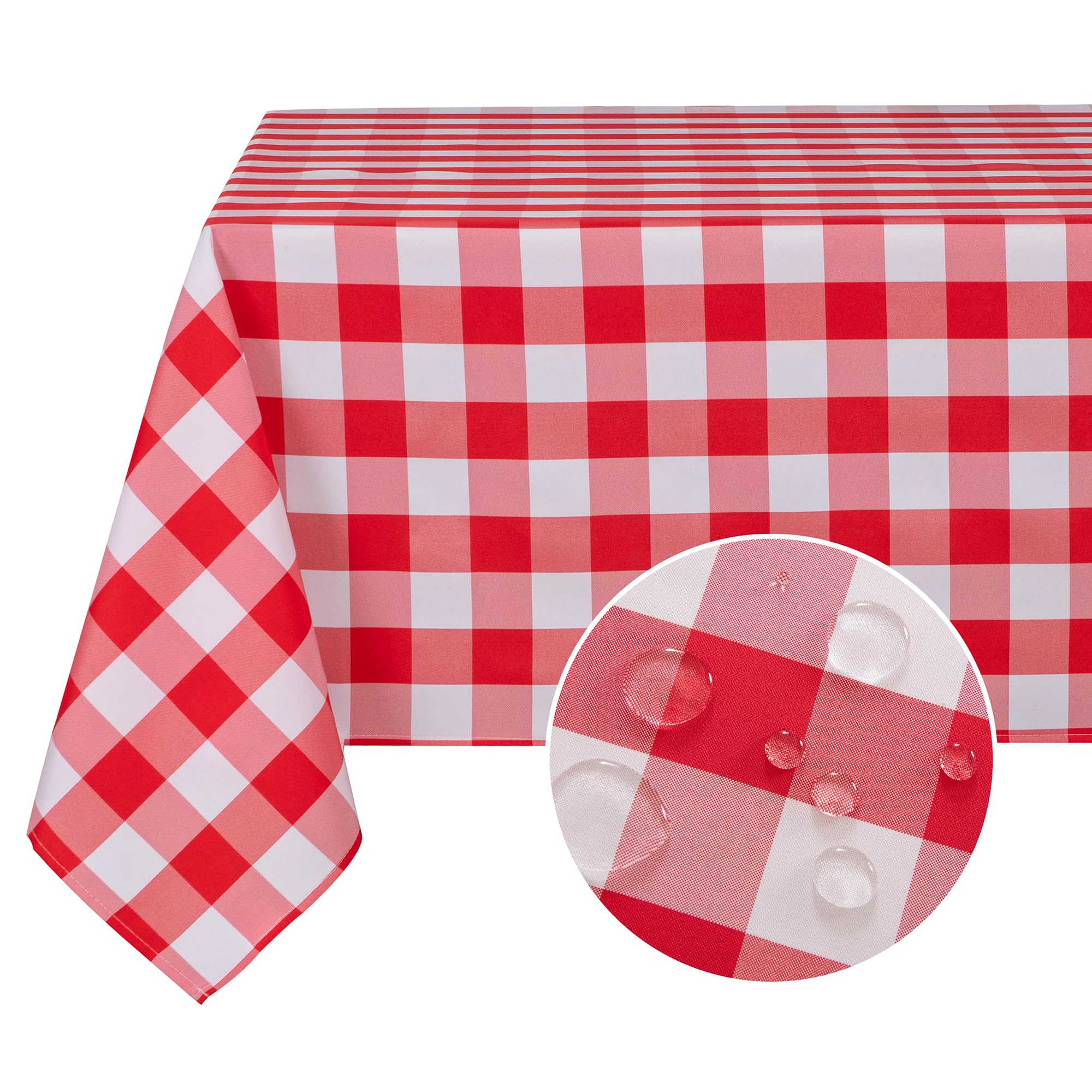 DWCN Karierte Tischdecke Outdoor Tischdecke Abwaschbar