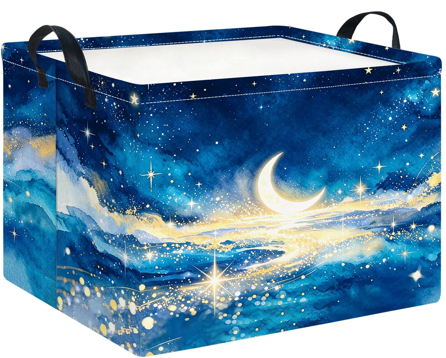 CLOCOR Rectangular Storage Bin,Waterproof Book Box,Room Decor(Galaxy)