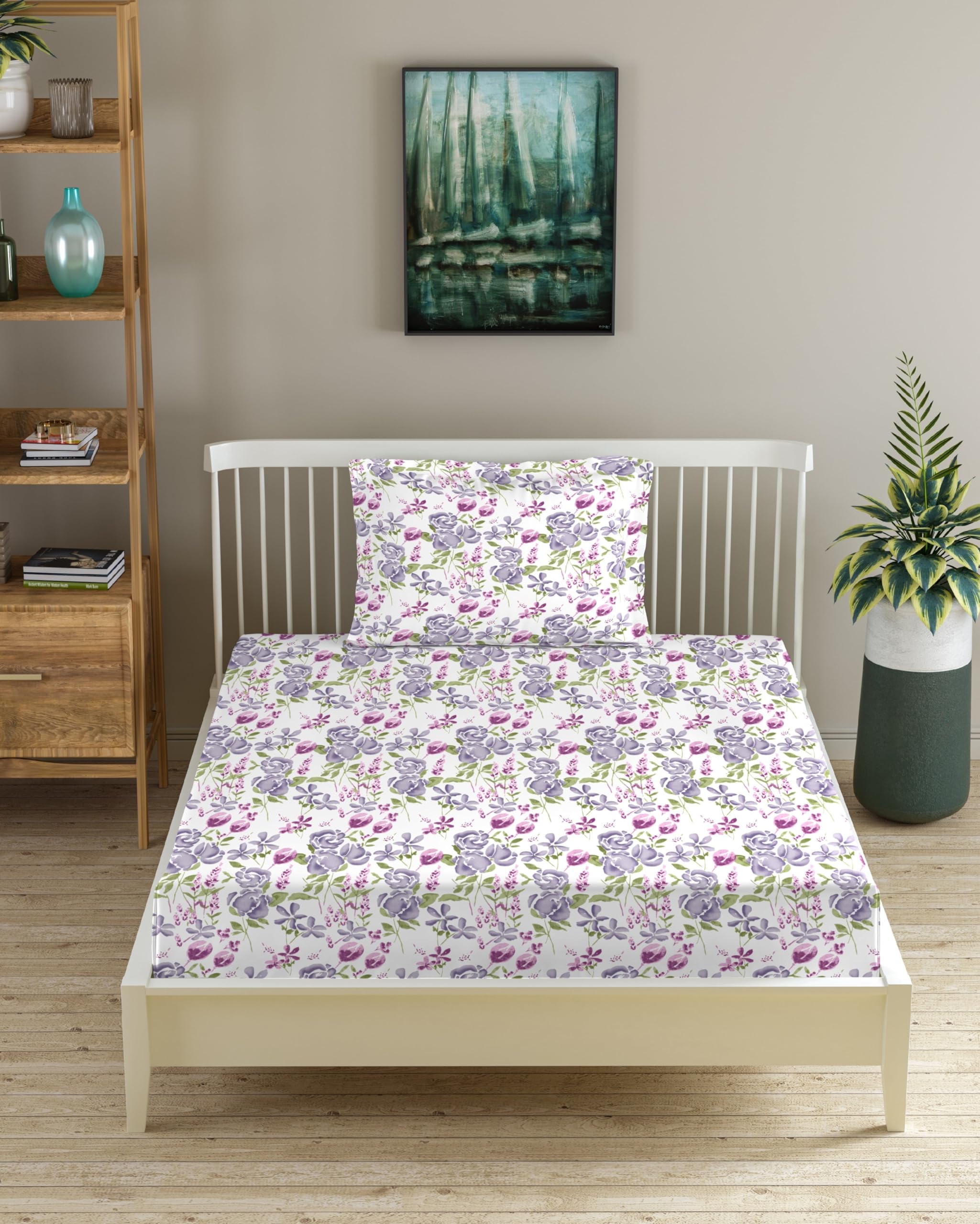 Cotton King Size Fitted Bed Sheet Set -29 Cotton King Size Fitted Bed Sheet Set -29