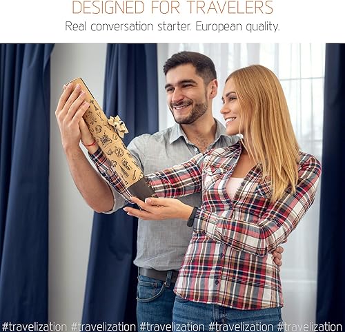 Miniatura 3 de Travelization Marco magnético para colgar pósteres de 24 pulgadas + juego original de mapa del mundo para rascar de 24 x 17 pulgadas