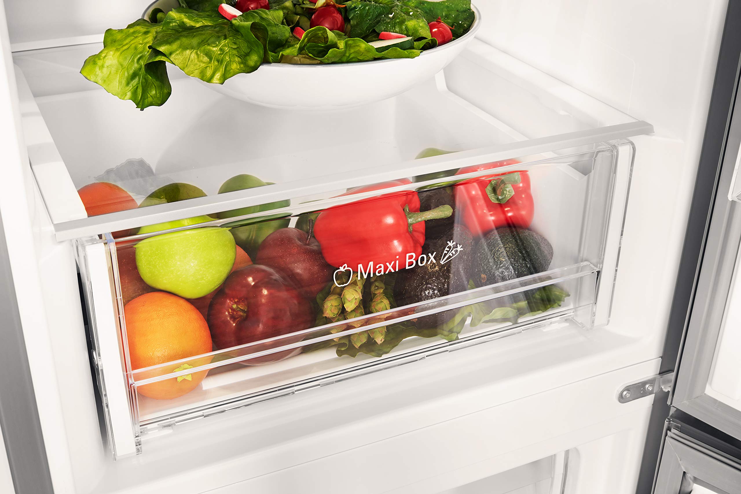 Bauknecht Réfrigérateur/congélateur KG 435 A+++ - 188,5 cm de hauteur - 162 kWh par an - Capacité du réfrigérateur : 230 l - Congélateur : 11 l - Silencieux avec seulement 38 dB - ProTouch