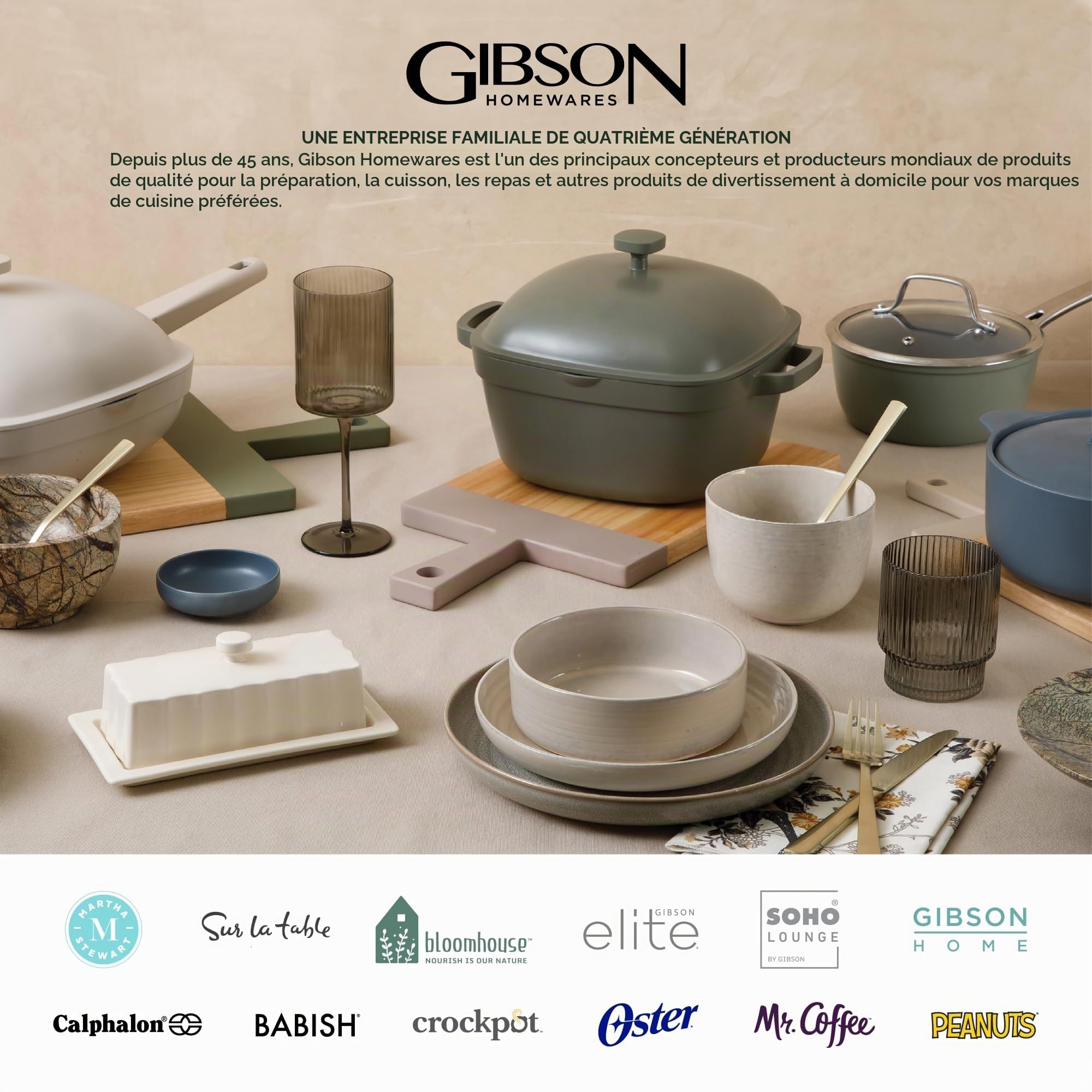Gibson Soho Lounge Service de table carré 16 pièces Reactive Glaze Rouge