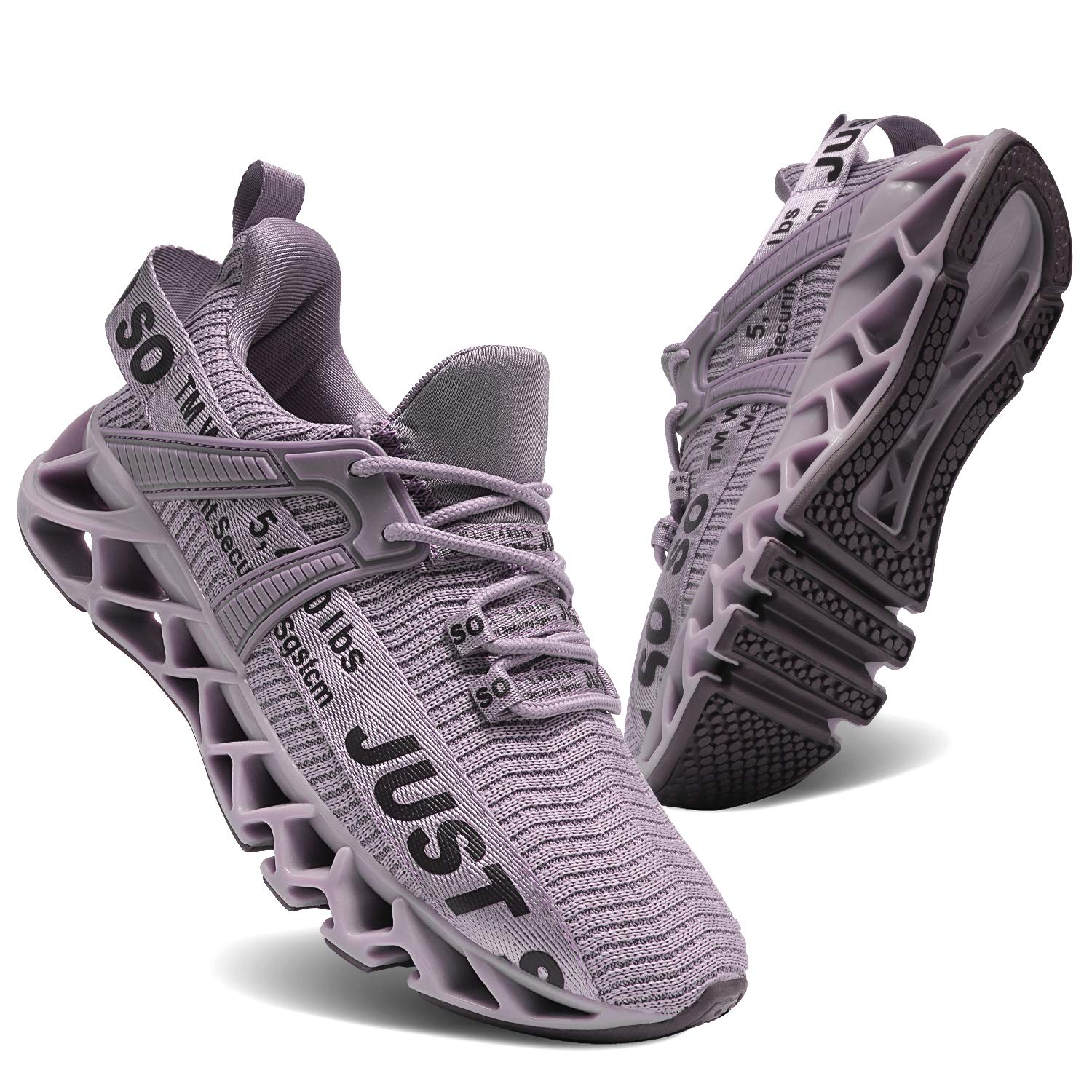 UMYOGOWomen's Running Shoes Non Slip Athletic Tennis Walking Blade Type Sneakers, Light Purple, 9.5