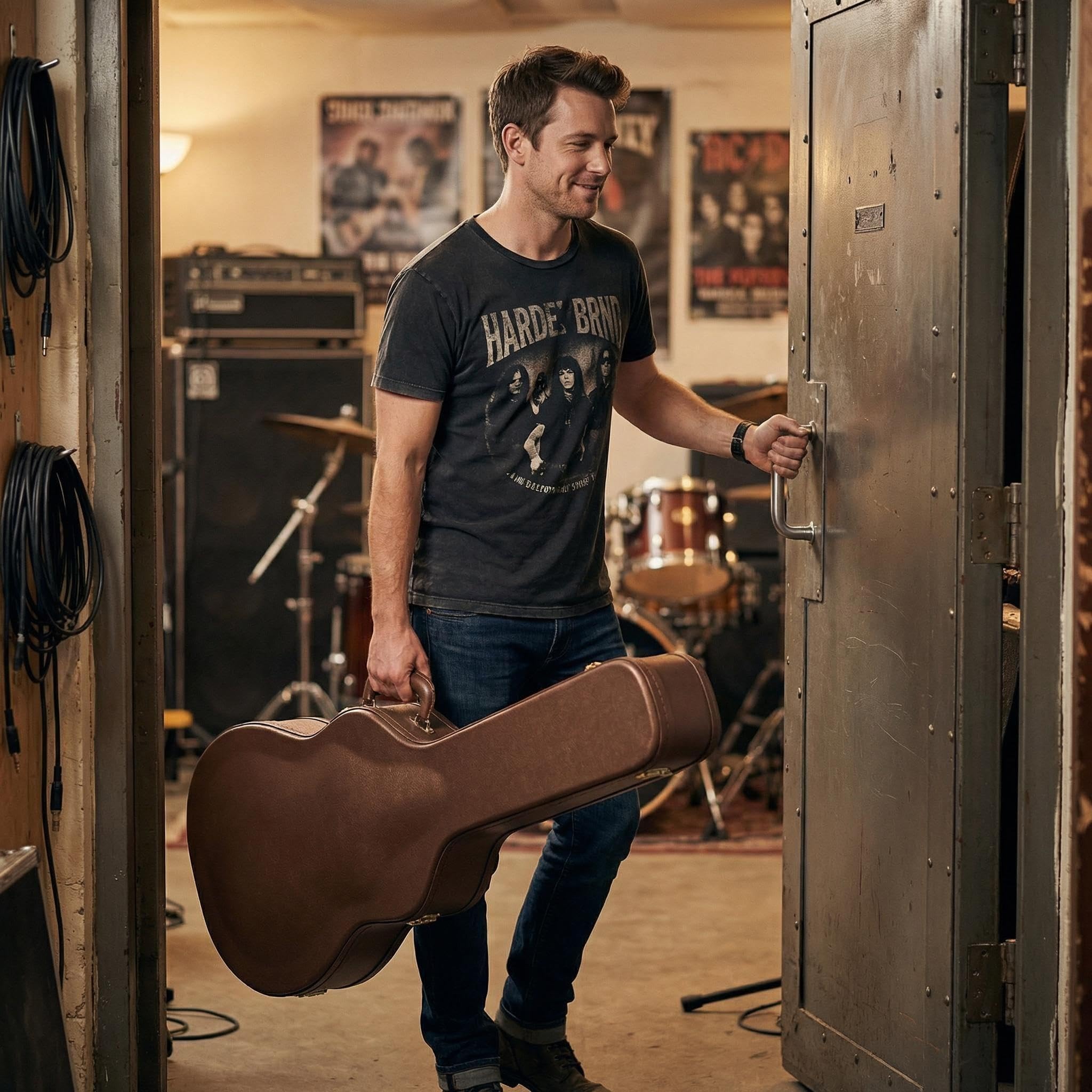 Crossrock Estuche de Madera para Guitarra eléctrica Gibson SG Acabado Chocolate Terciopelo Morado – Serie de diseñador