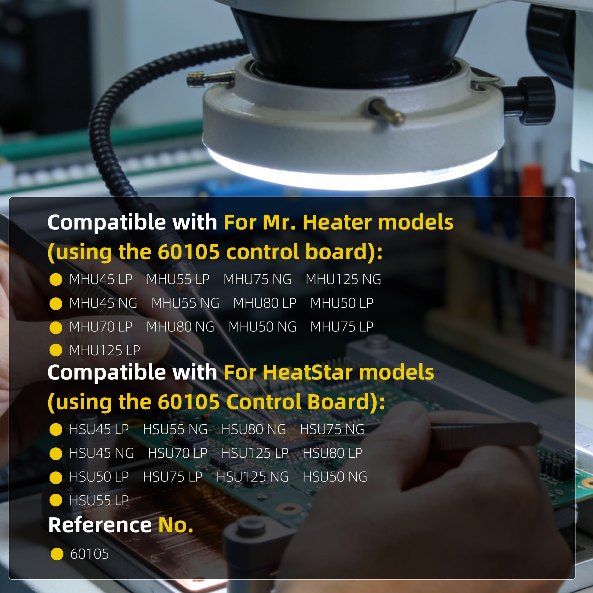 Dasbecan 60105 Scheda di controllo accensione compatibile con MHU e HSU Series 6-Pin Heater BTU fino a 125000 Sostituzione per Mr. Heater & HeatStar
