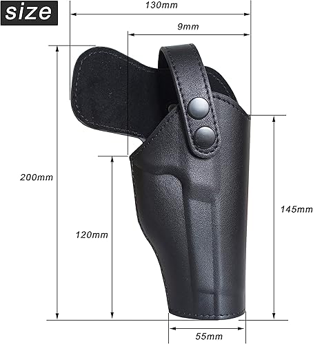 Miniatura 6 de 1911 Holster OWB Right Hand- Leather Gun Holster for Pistols G17, G19 and 1911, Leather Holster 1911