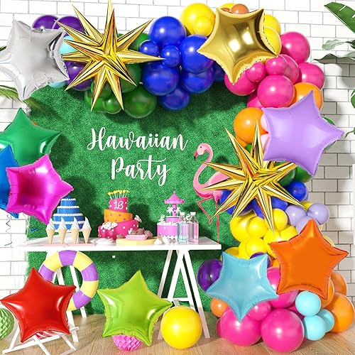 Miniatura 7 de FEYG Globos de papel de aluminio, 10 unidades, 18 pulgadas, coloridos, para helio, decoraciones de fiesta, cumpleaños, boda, graduación, amplias