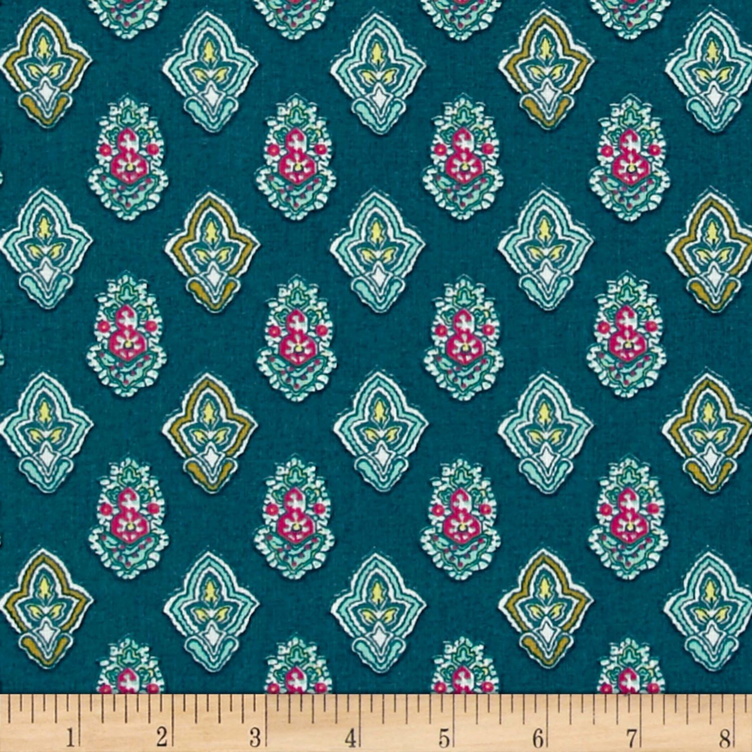 Stof France Valdrome Calisson Emeraude Quilt Fabric By The Yard, Emeraude