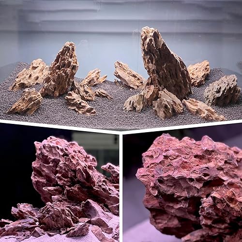 Miniatura 6 de Piedra de roca Seiryu, 2-6 pulgadas, para acuarios, modelo de paisajismo, decoración de tanques (10 libras)