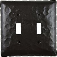 Vista 3 de Rancho Rancho - Placa de interruptor de palanca doble de hierro forjado EPH44 (cera natural)