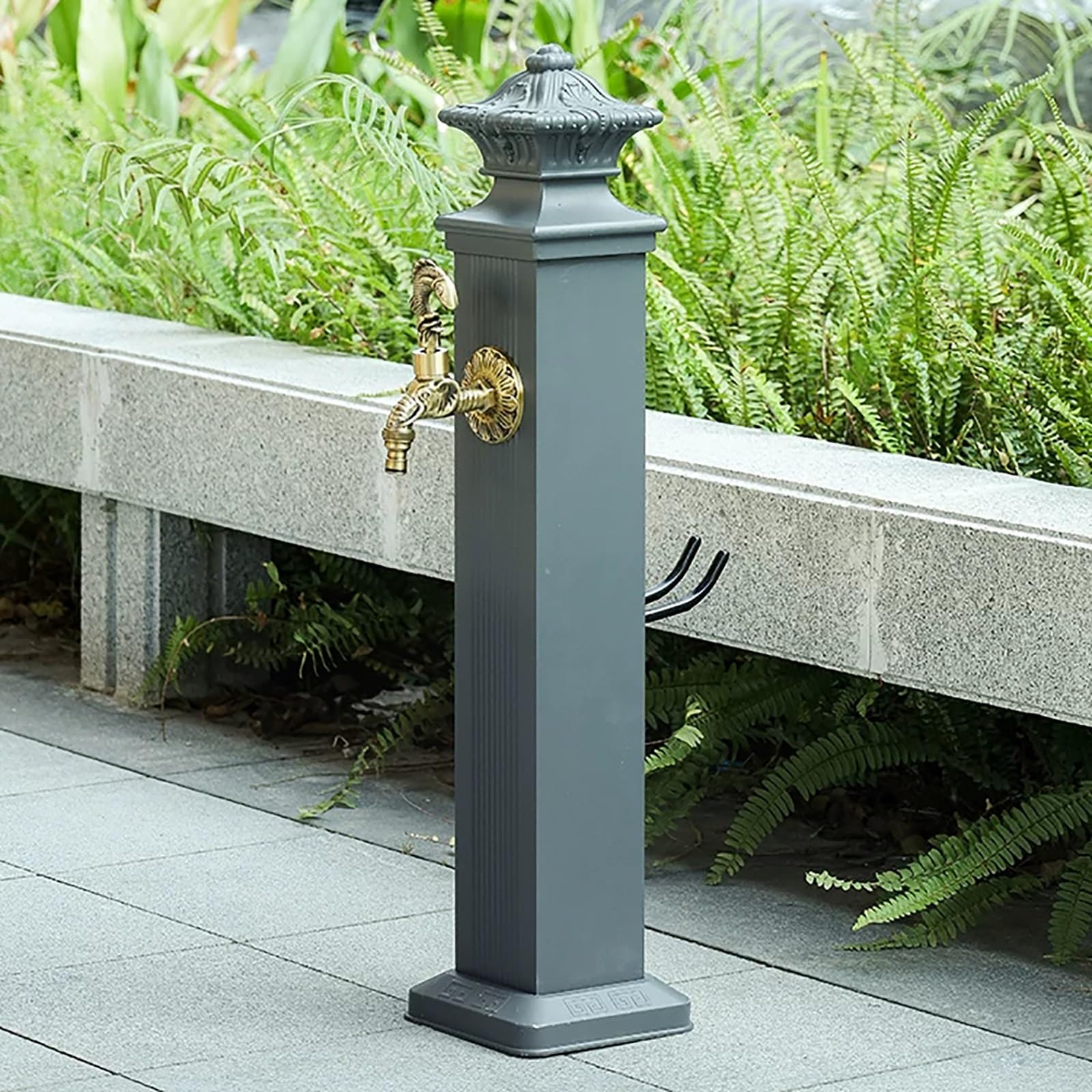 Garden Water Column, Aluminum Alloy Yard Hydrant Decorative Water Fountain for Irrigation Washing(72cm/28.3in)