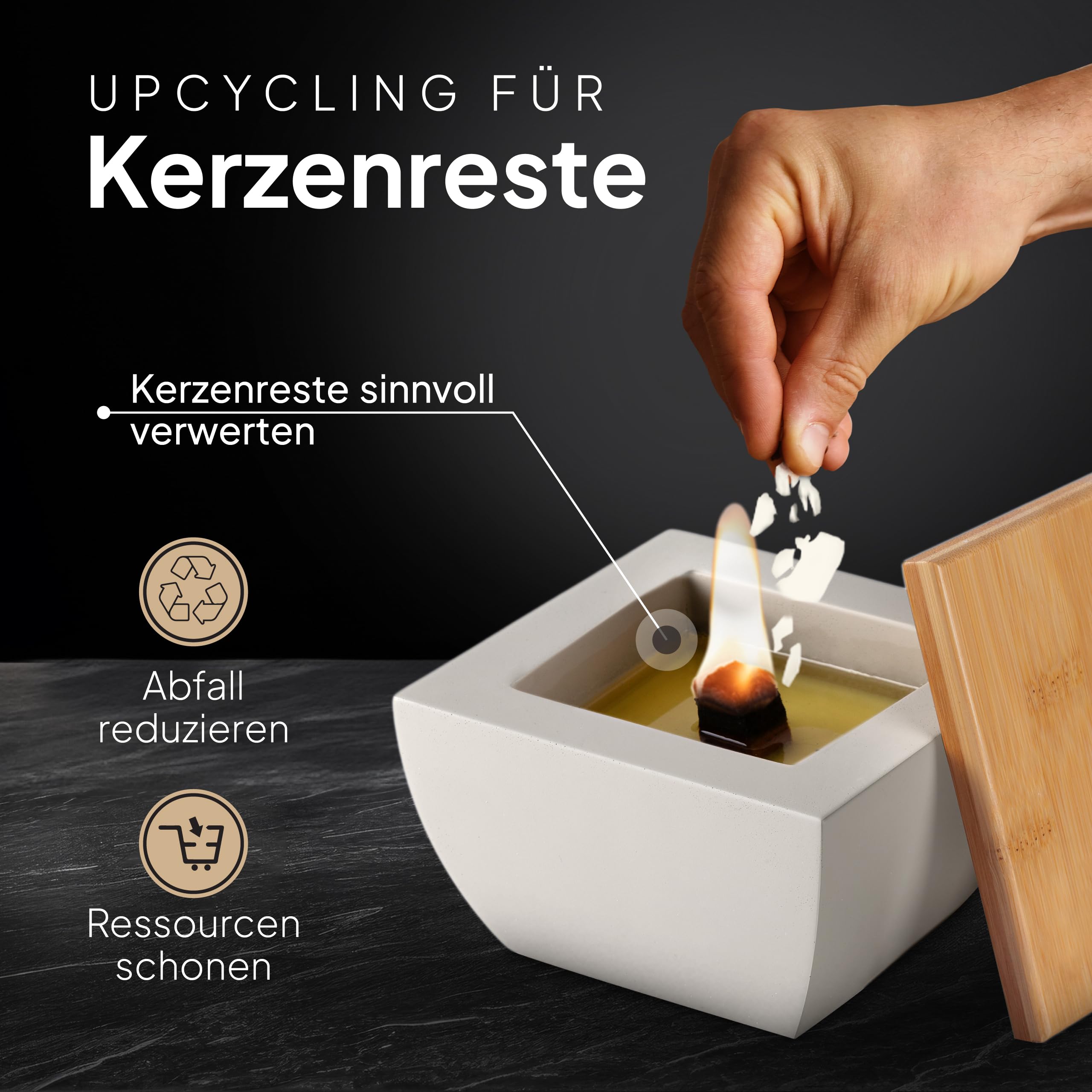 My Flame Lifestyle Kaarsenhouder - Industriële kandelaar voor dikke kaars - Beton look My Flame Lifestyle Kaarsenhouder - Industriële kandelaar voor dikke kaars - Beton look