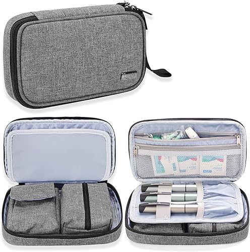 Vista 8 de Estuche de viaje de suministros para diabéticos de Luxja, LX027-02(new), Versión 1, Púrpura, 1