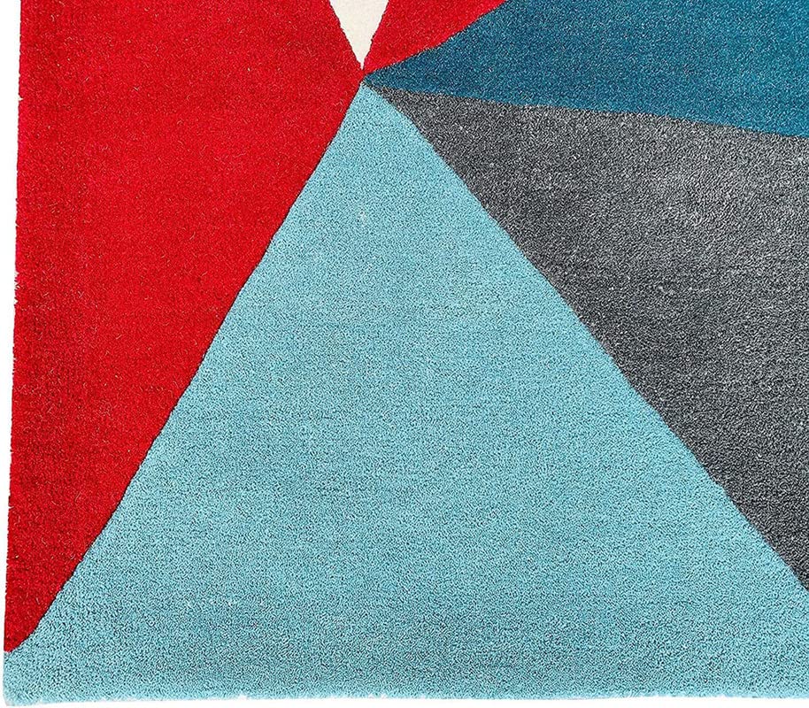Image of Hand Made Tufted Carpet Premium Wool Abstract Irregular Design Non Slip Area Rug for Living Room Weight- |26 Pound|Size-5x8 Feet (60x96 Inch)