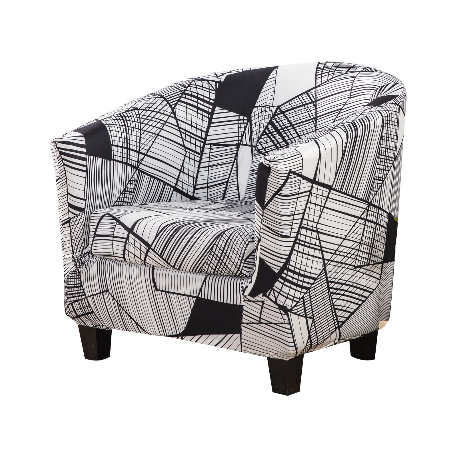 Eco-Ancheng Stretch Club Chair Slipcover 2 Piece Printed Tub Chair Slipcover Stretch Armchair Cover Sofa Cover Furniture Protector for Living Room Arm Chair Cover for Living Room