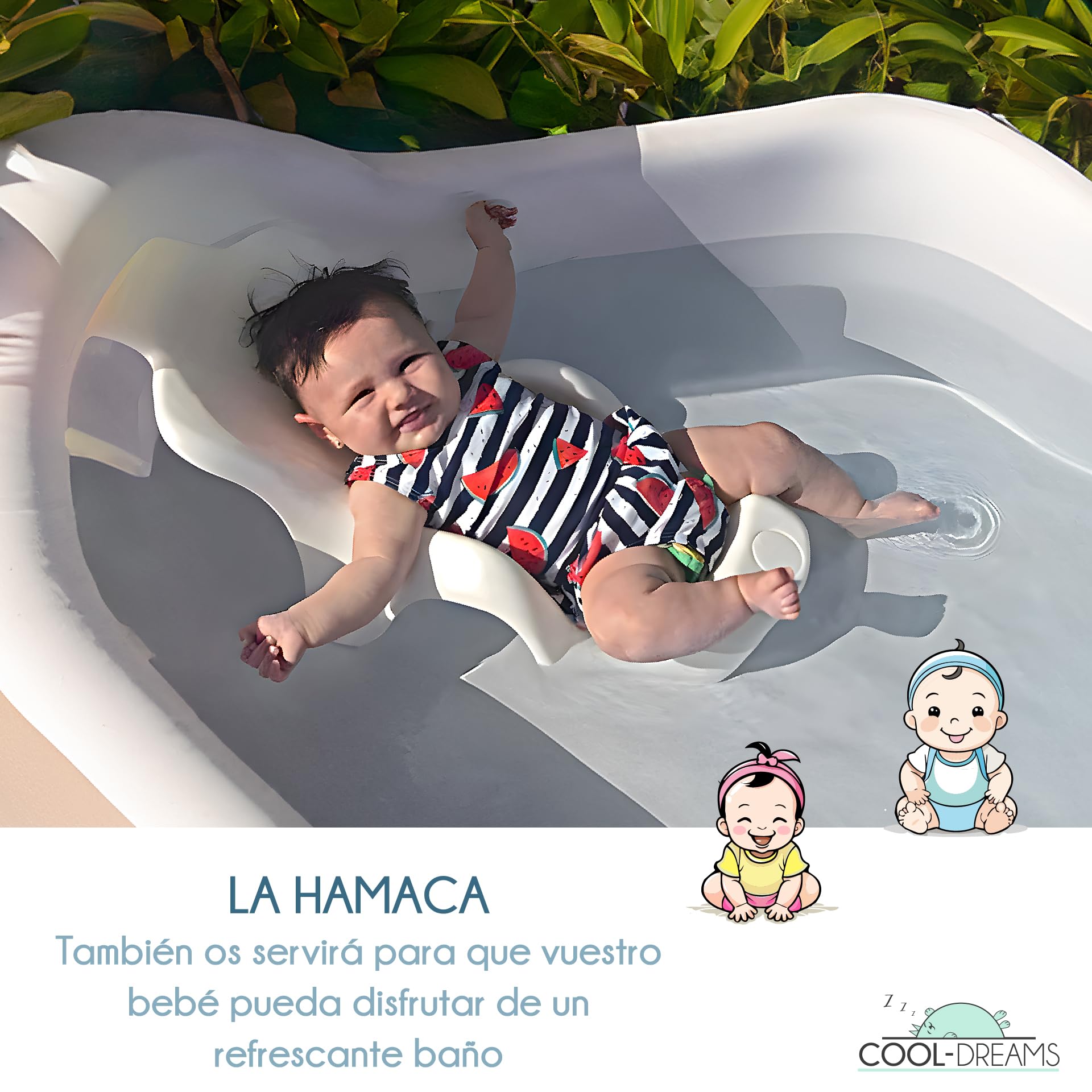 Bañera para bebé recién nacido hamaca ergonómica antideslizante CoolDreams