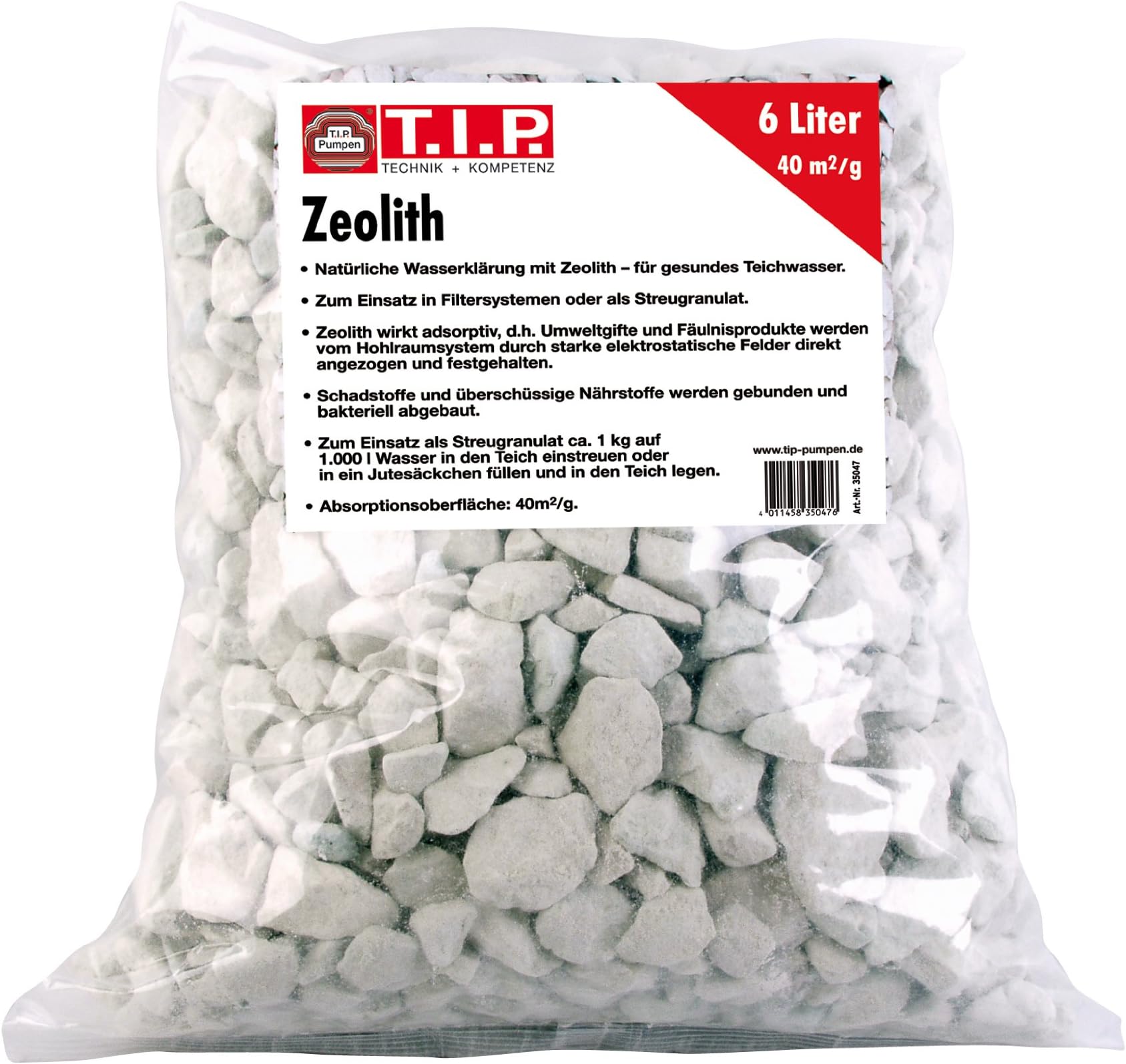 T.I.P. 35047 Zeolite 6 L / 5.5 kg in Bag