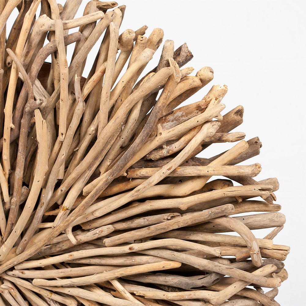 LEBENSwohnART Wand-Deko-Objekt BULAT Natural Ø ca. 70cm Treibholz Kreis Äste Wandbild Wanddeko