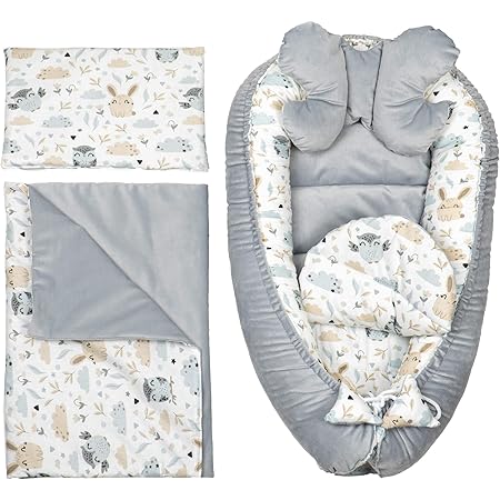 Reducteur De Lit Bebe Nid Cocon Bebe Baby Nest Coton 5 Pieces Gris 90x50 Cm Amazon Fr Cuisine Maison Reducteur De Lit Bebe Nid Cocon Bebe Baby Nest Coton 5 Pieces Gris 90x50 Cm Amazon Fr Cuisine Maison