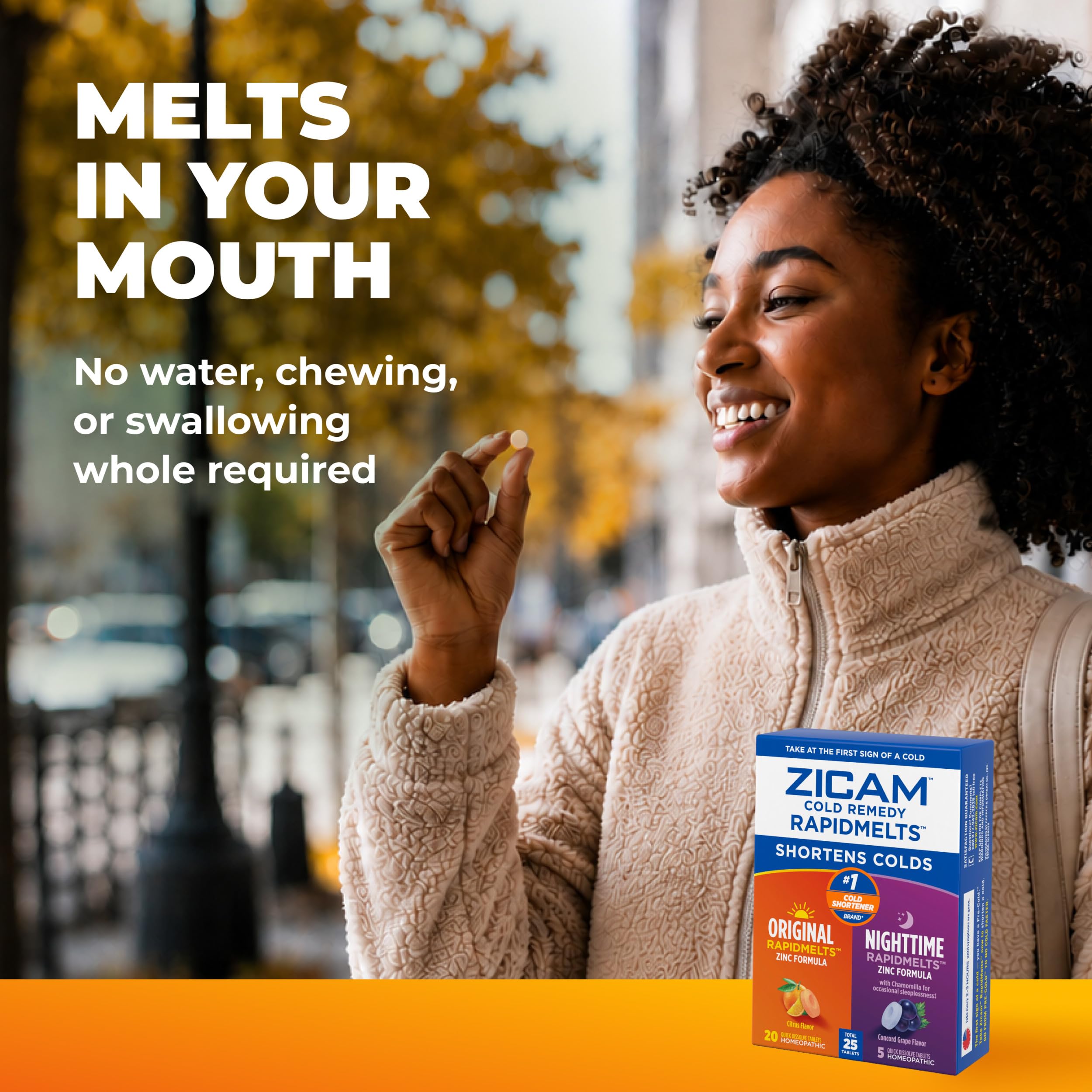 Zicam Cold Remedy Original + Nighttime RapidMelts Combo Pack, 25 Count — Amazon image 3