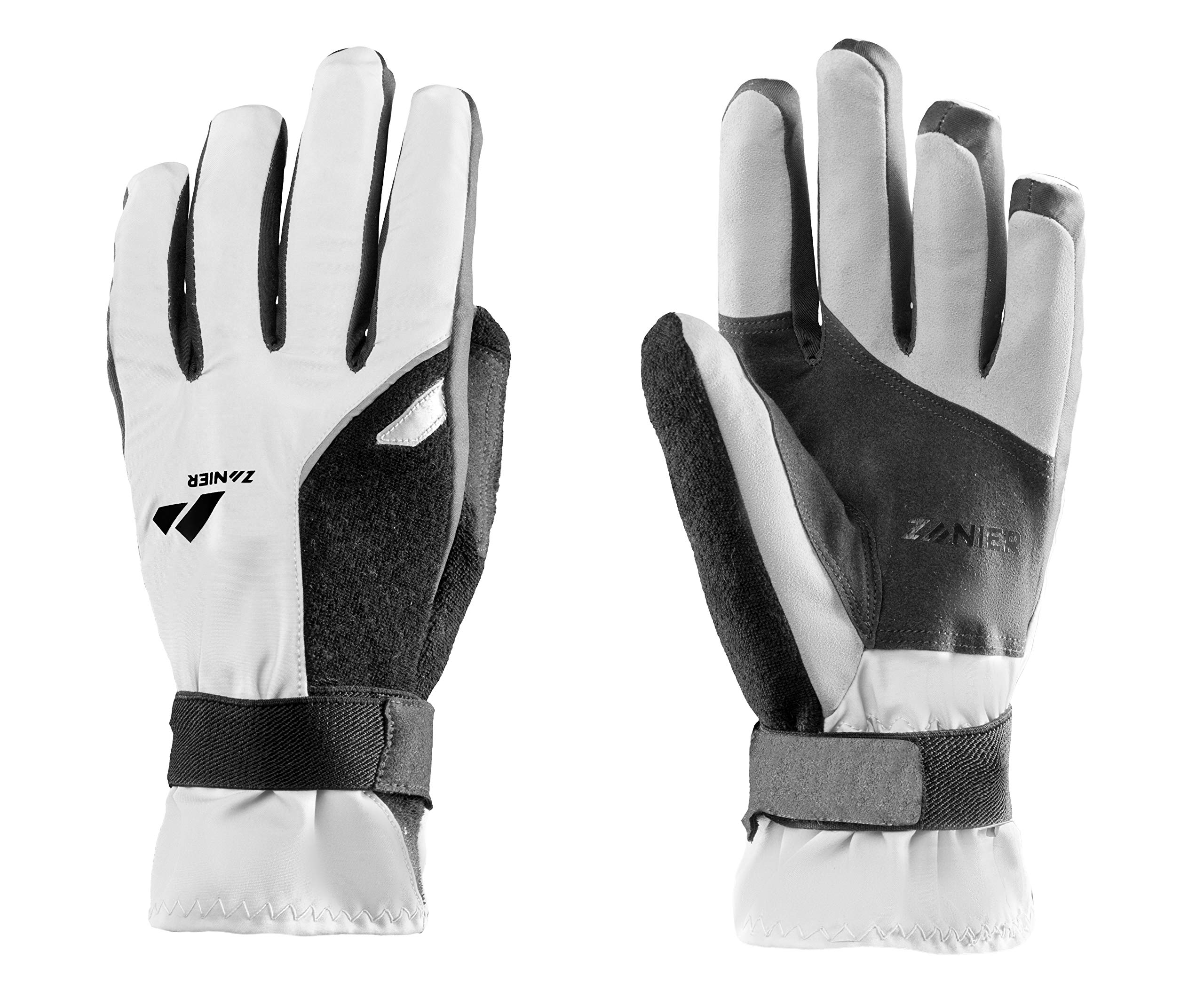 Zanier Unisex – Adult's 21158-1020-10 Gloves, White, Black, 10